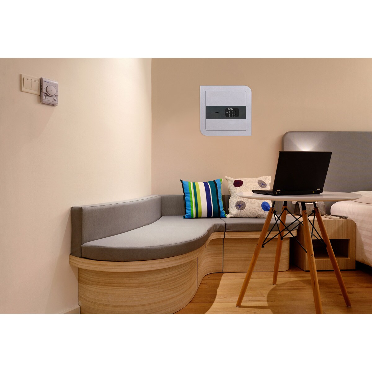 Caja Fuerte Electrónica de Empotrar Cuarzo WE-40 Gris-5