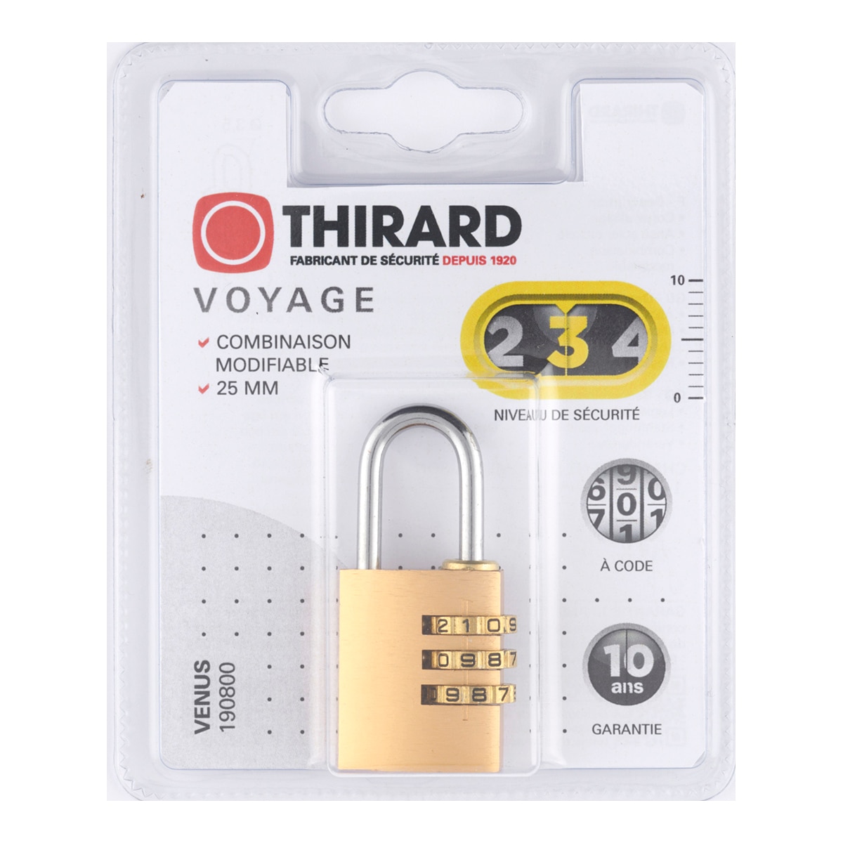 Cadeado Combinação Modificável Venus Latão-2