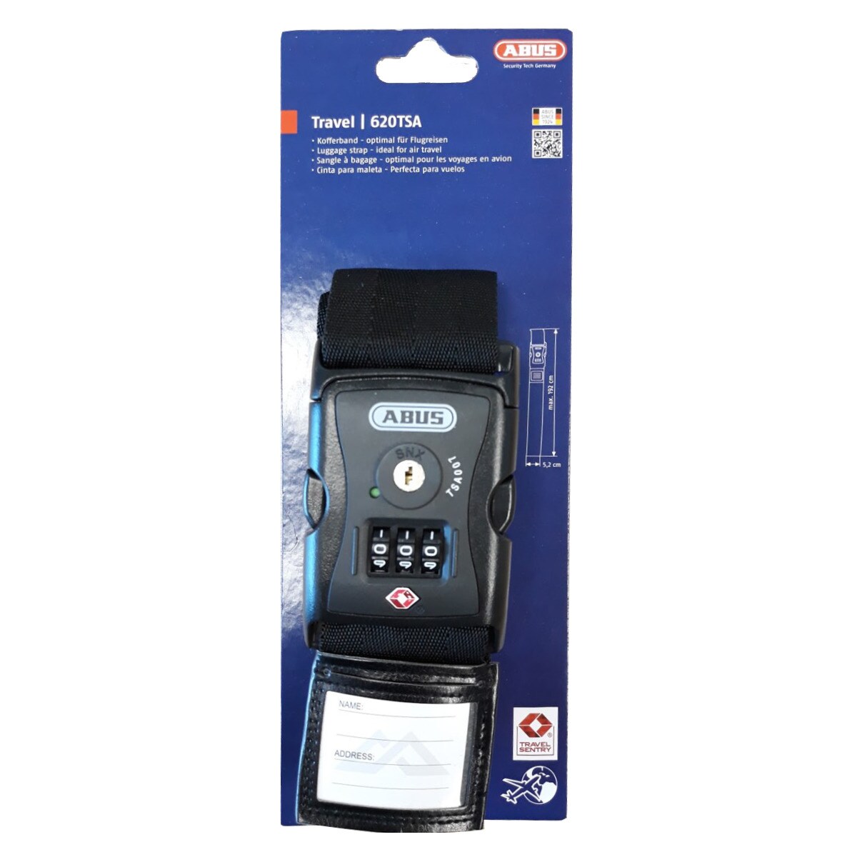 Correa para Maletas TSA Combinación AZ Negro-2