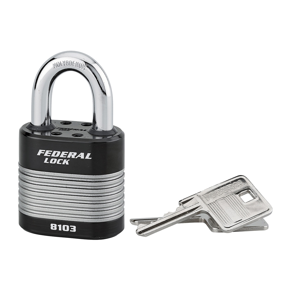 Candado Acero Federal Lock 50 mm Negro / Acero-1