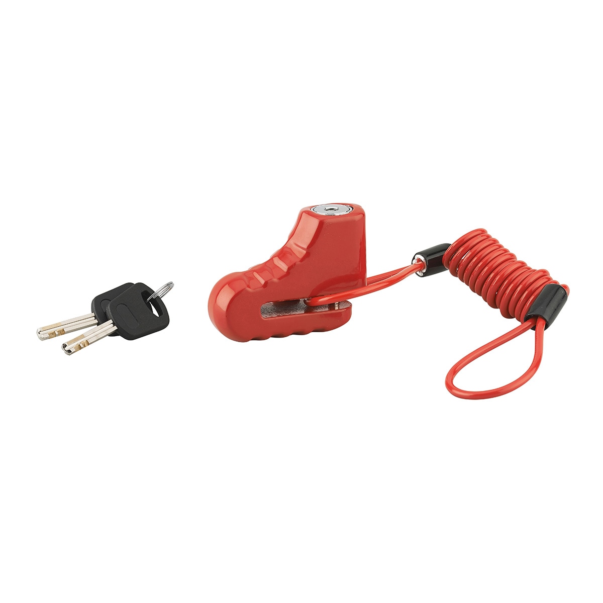 Fechadura Antirroubo de Disco Scooter com Cabo - Ø 5,5 mm Vermelho-1
