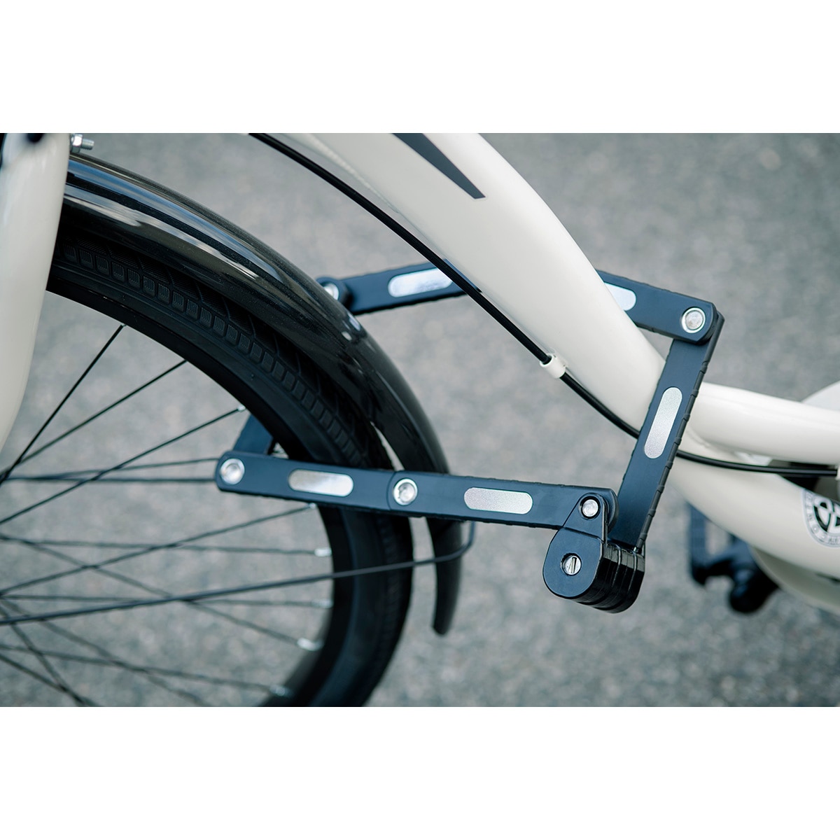 Antirrobo Plegable Acero Zebra Llave Negro-2