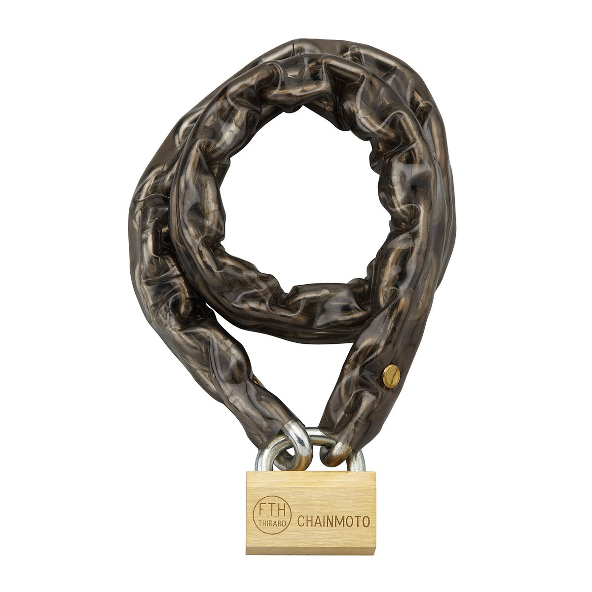 Cadena Antirrobo de Acero Loops Ø 8 mm con Candado Negro-1