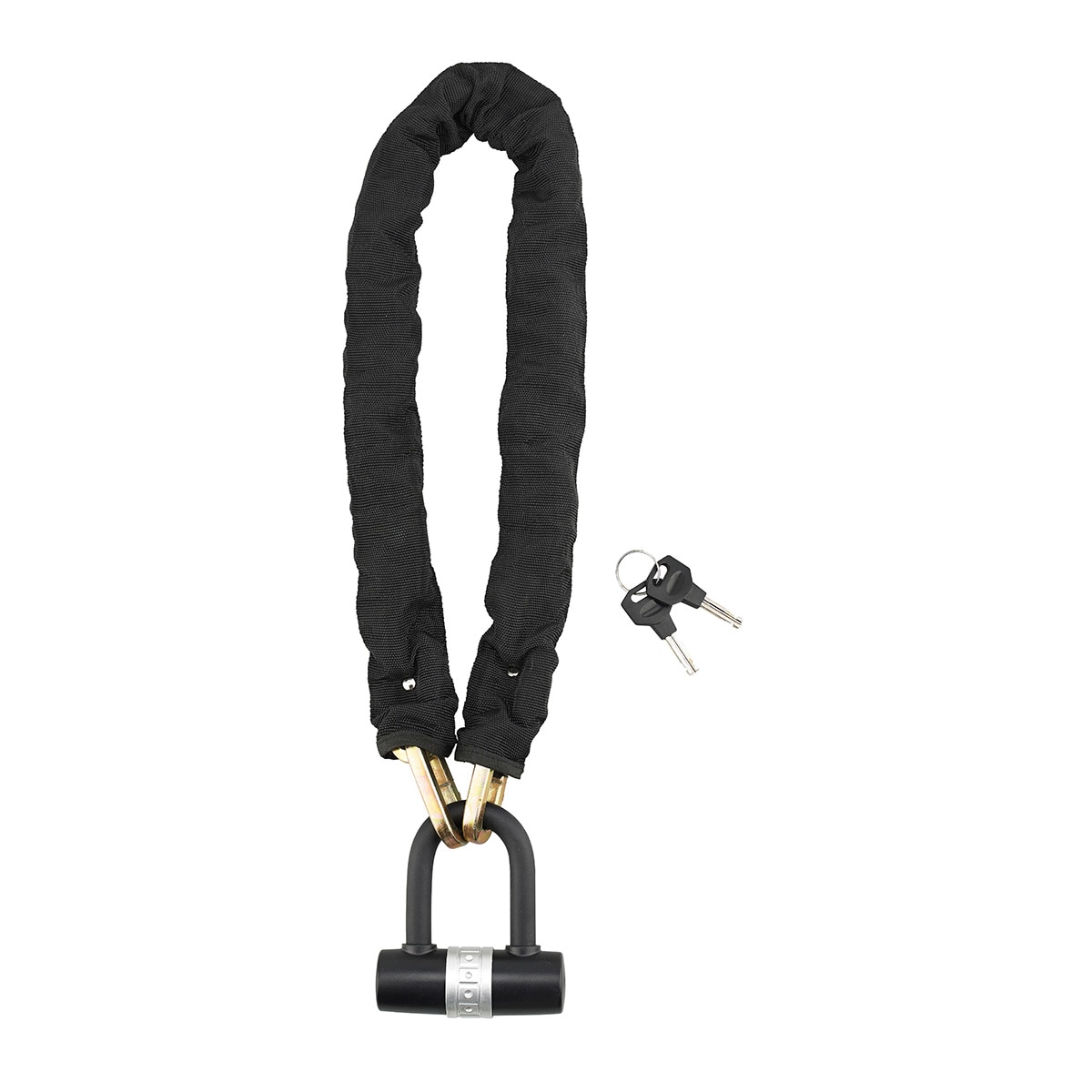 Cadena Antirrobo de Acero Loops Ø 10 mm con Candado Negro-1