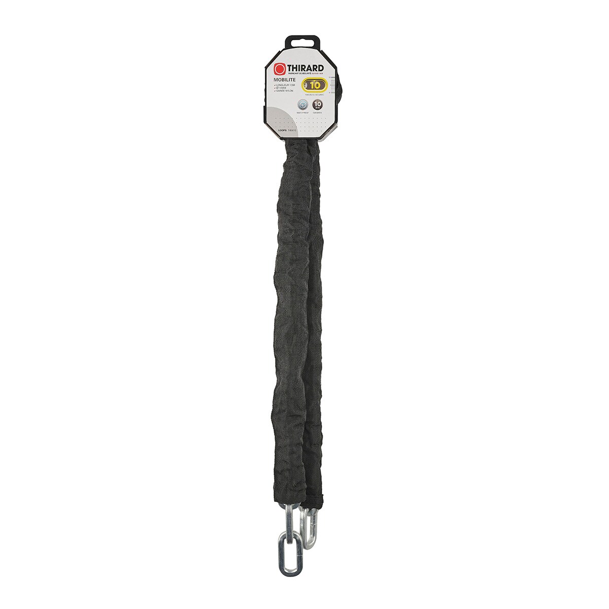 Cadena Antirrobo de Acero Loops Ø 10 mm Negro-2