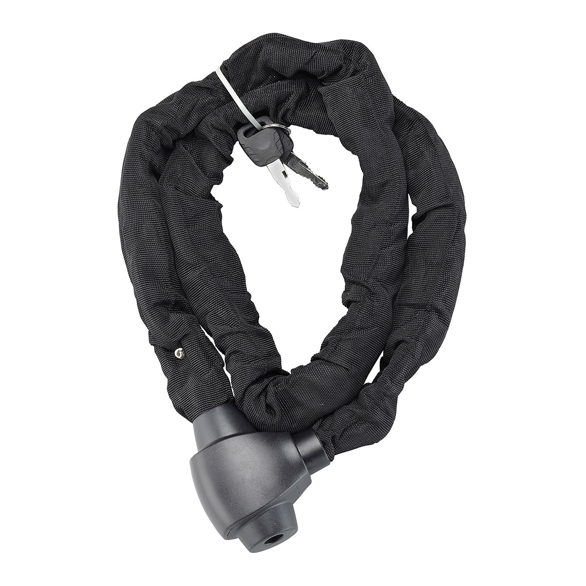 Corrente Antirroubo de Aço Loops Ø 10 mm Chave Preto-1