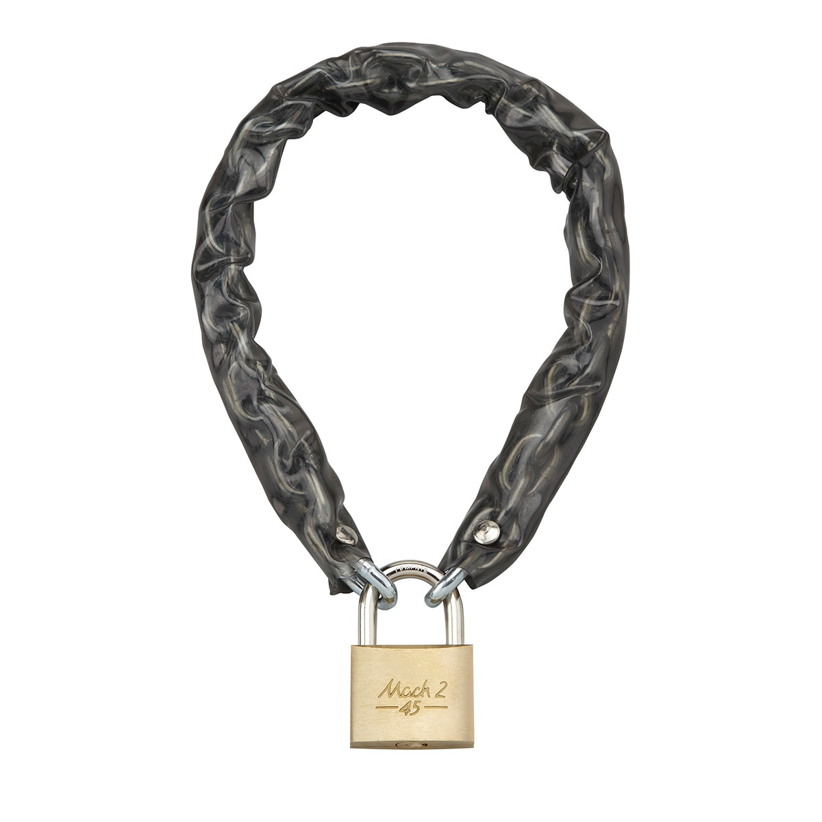 Cadena Antirrobo de Acero Loops Ø 6 mm con Candado Negro-1