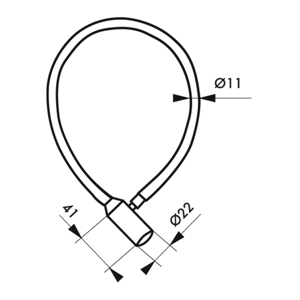 Cable Antirrobo con Llave 50 cm Negro-2
