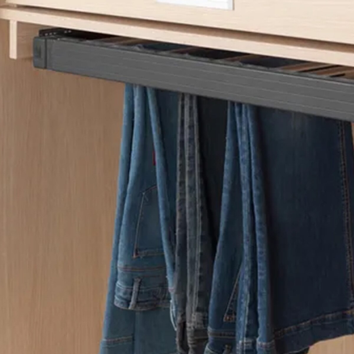 Pantalonero Extraíble 60 cm para Interior de Armario Antracita-2