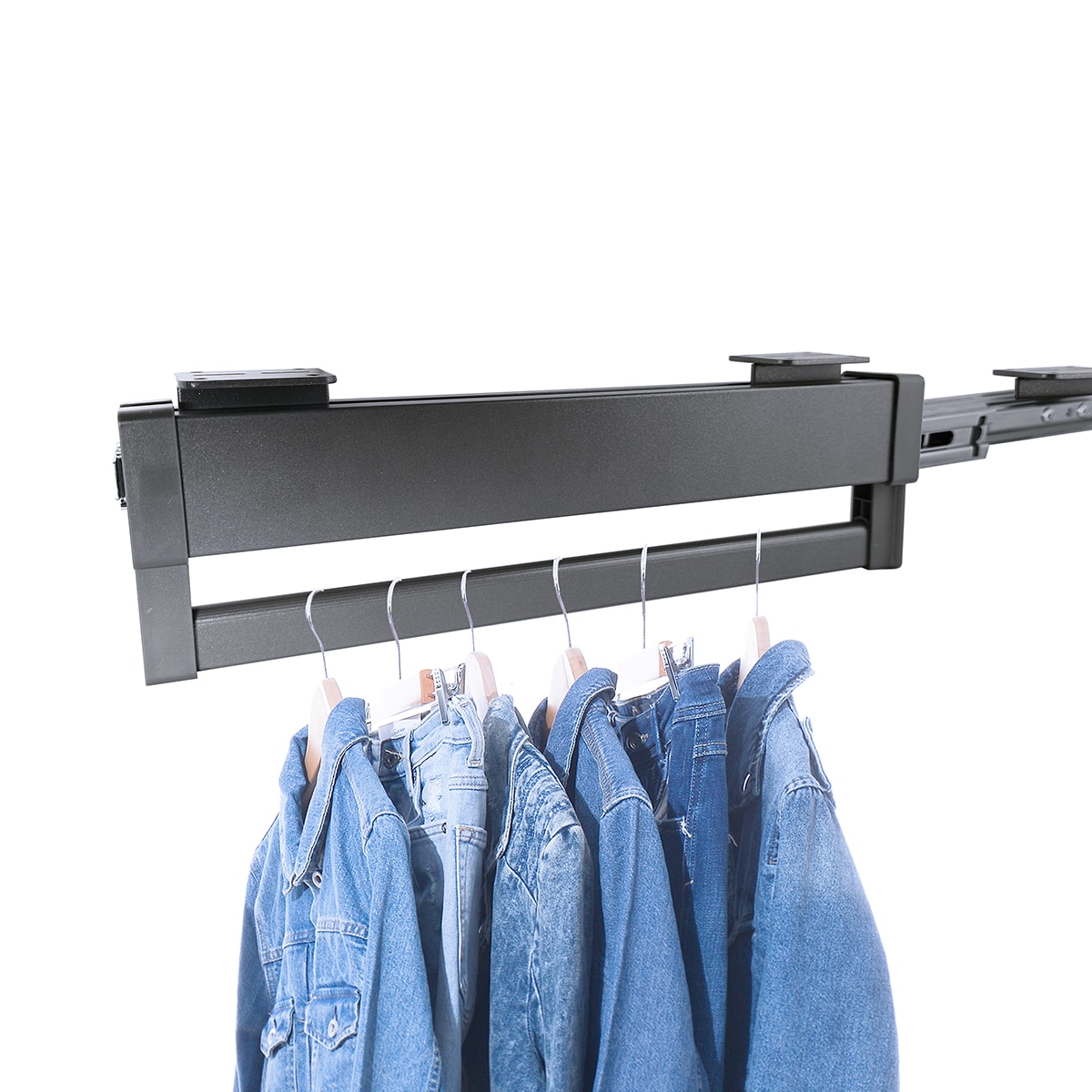 Perchero Extraíble 35 cm para Interior de Armario Antracita-4