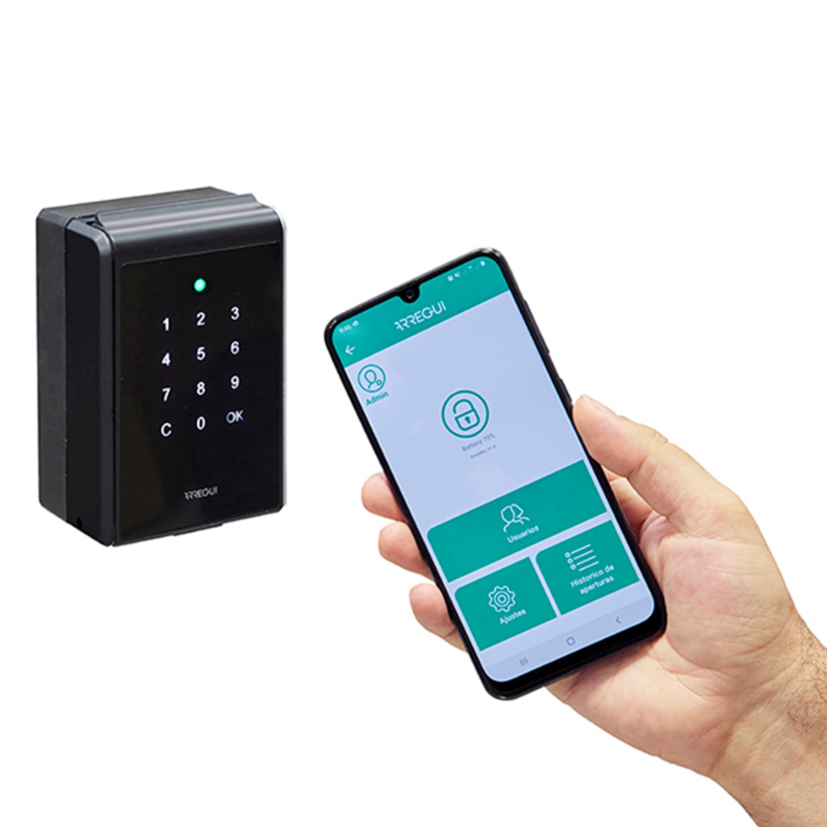 Caja Guardallaves Inteligente  Keeper Gestión APP / Móvil / Manual Negro-2