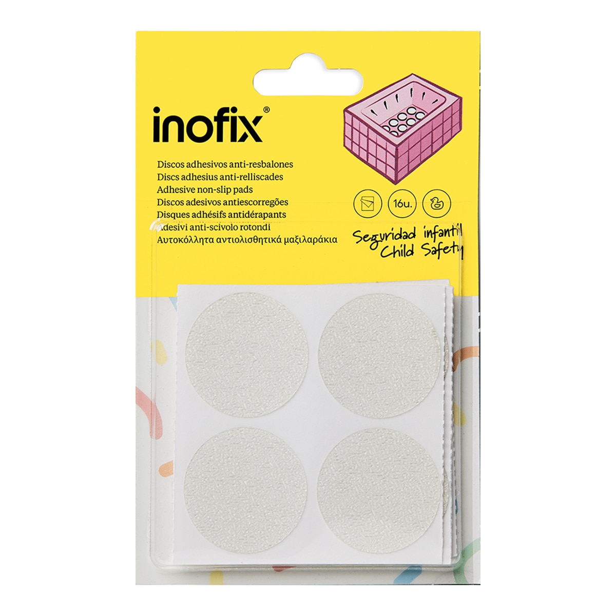 Discos adhesivos antiresbalones Transparente-3