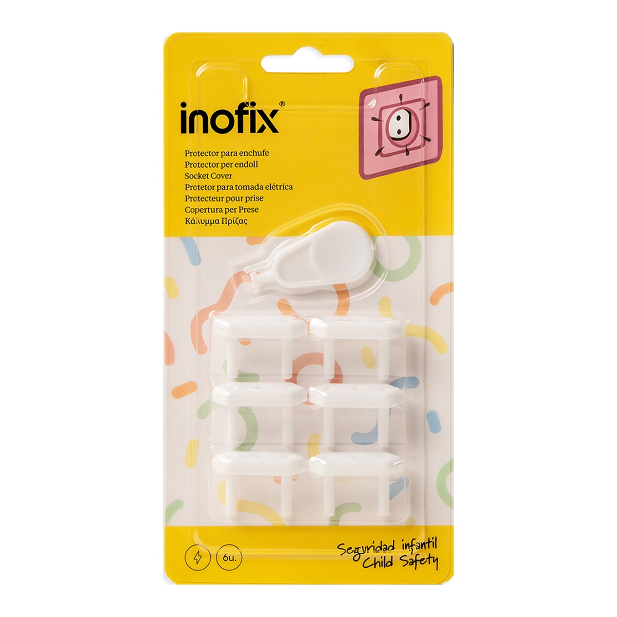 Protector enchufe 6uds Blanco-2