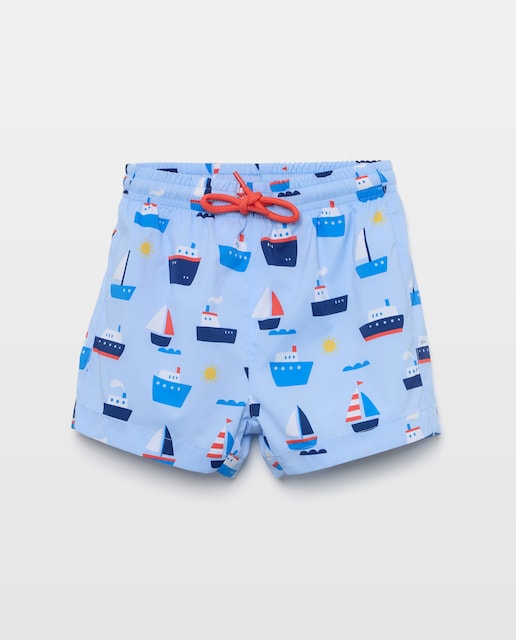 Bermuda de bebé algodón barcos
