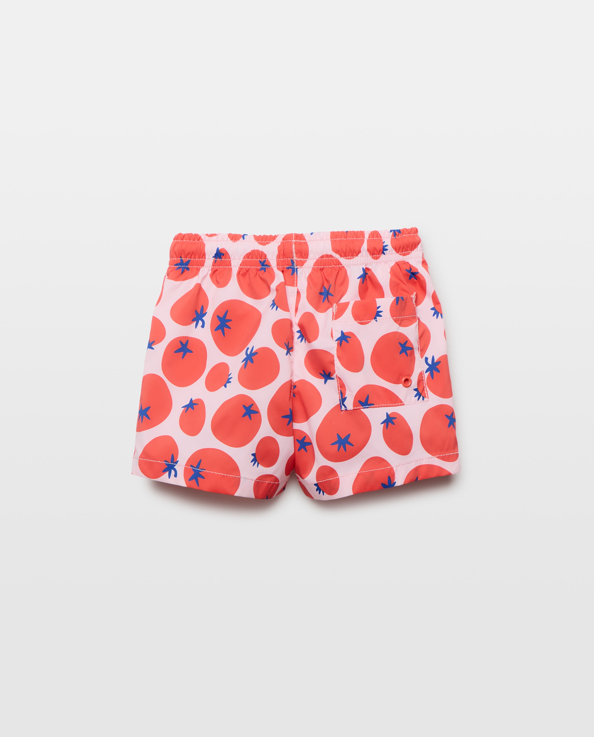 Bermudas de Bebé às Cores com Tomates Rosa-2