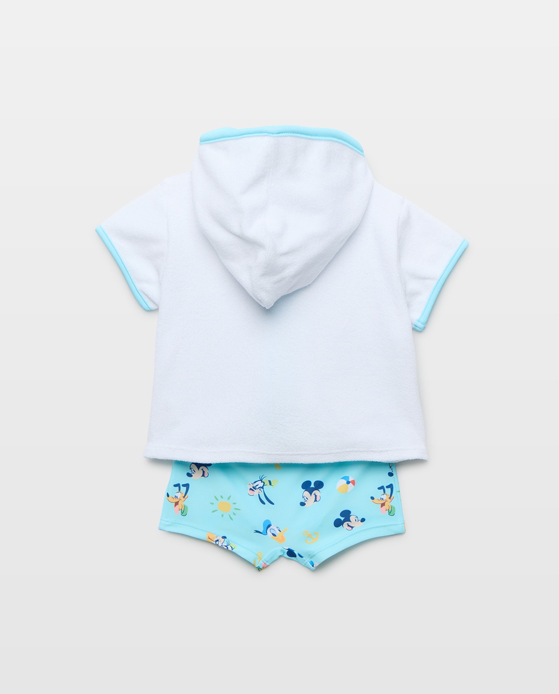Conjunto de Bebé em Tecido Turco com Estampado Mickey Friends Azul-marinho-2