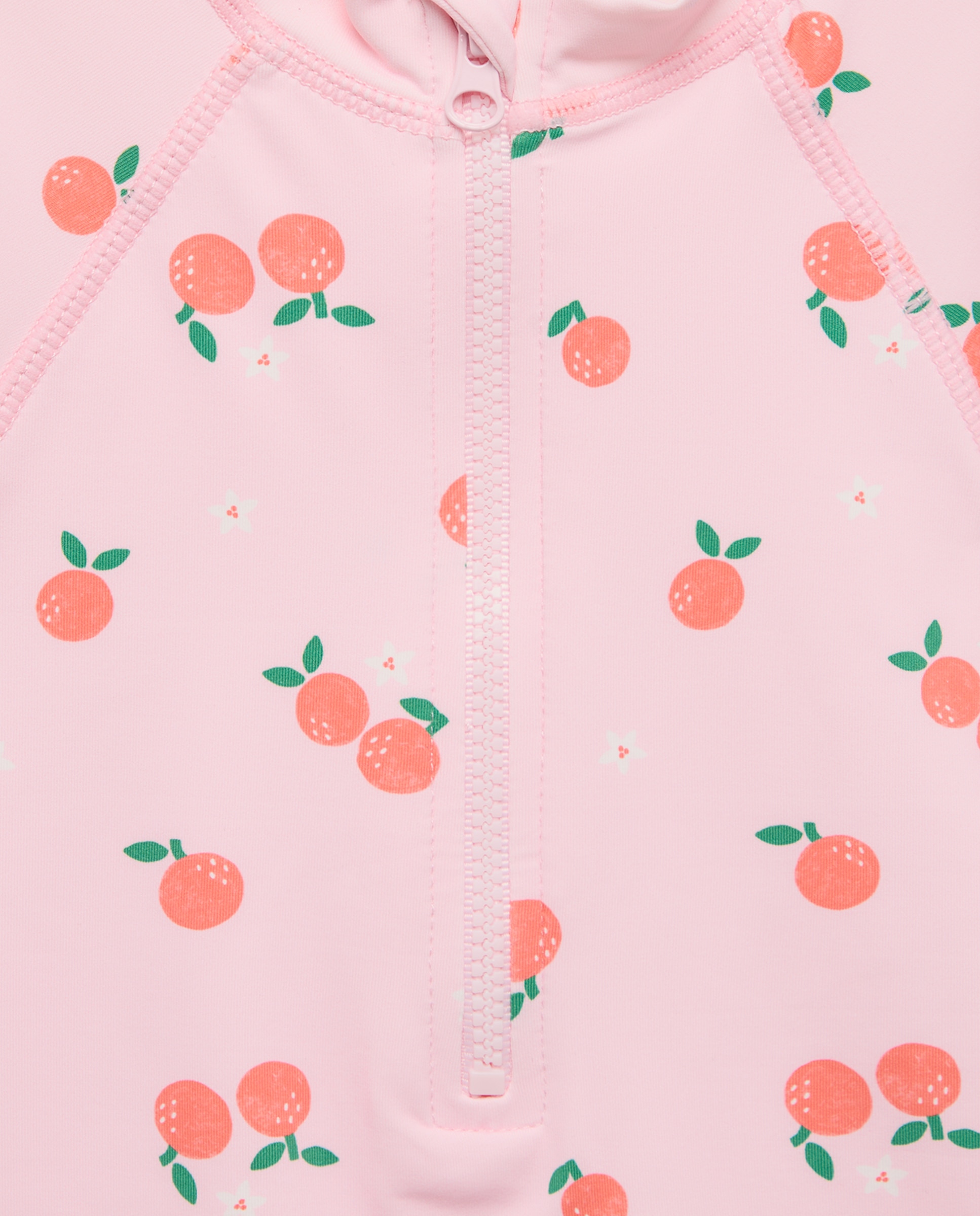 Macacão de Banho UPF50+ de Bebé com Desenhos de Laranjas Baby El Corte Inglés Rosa-3