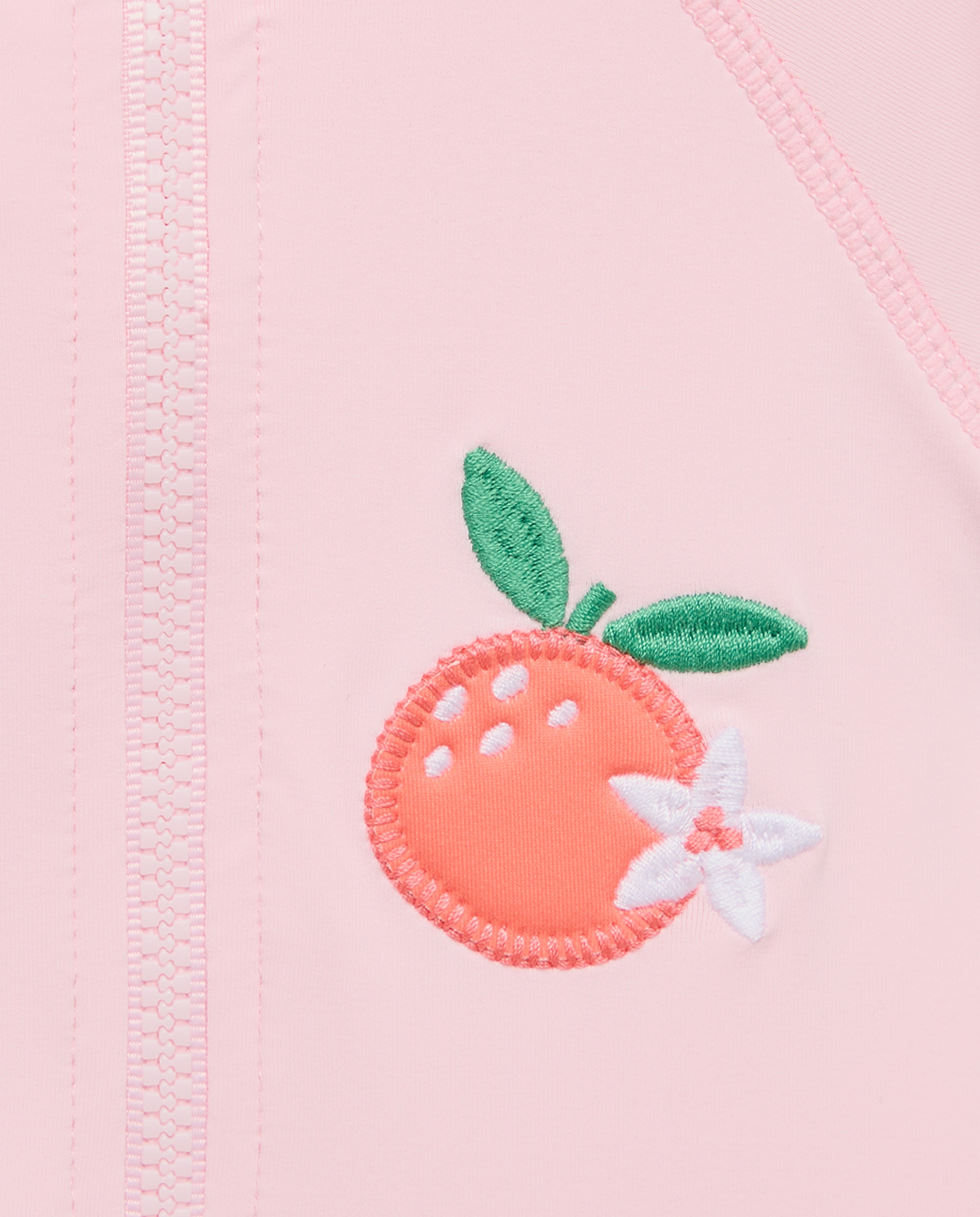 Macacão de Banho UPF50+ de Bebé com Desenhos de Laranjas Rosa-3