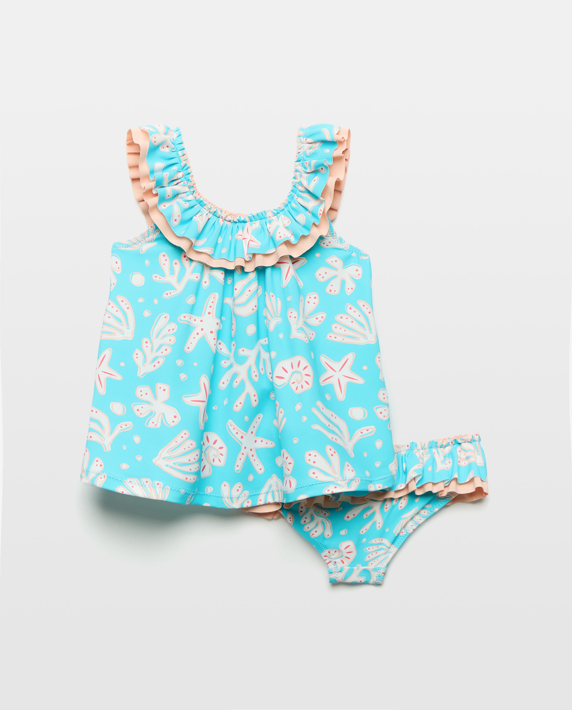 Conjunto de Bebé às Cores com Conchas de Perfil Verde-2