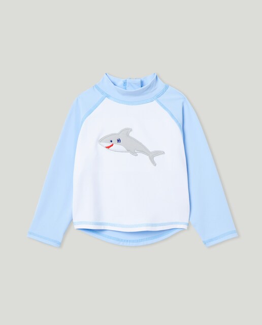 Camiseta UPF50+ con print tiburones de bebé niño