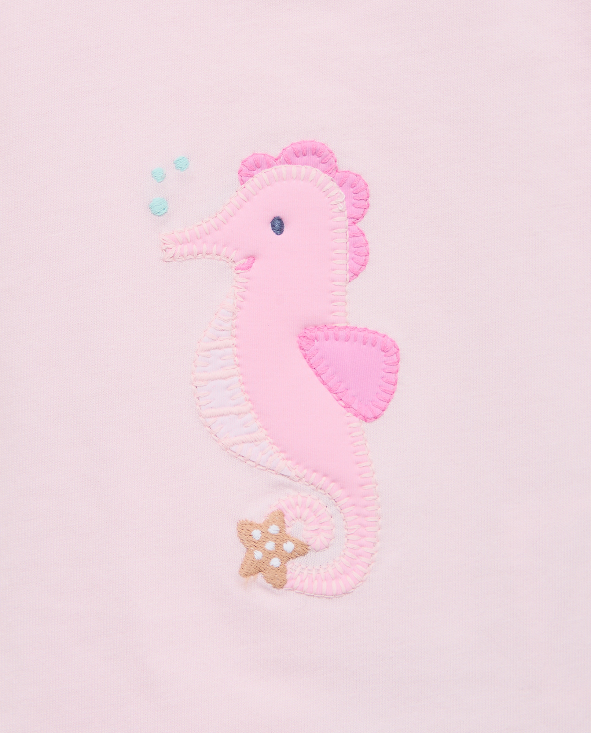 Camiseta de algodón de bebé con print de caballito de mar - Baby El Corte Inglés - Rosa Rosa-3
