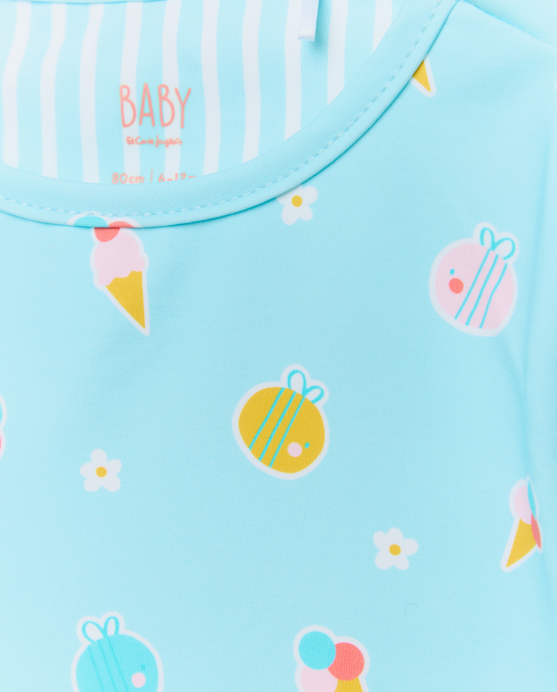 T-shirt de Banho de Bebé UPF50+ com Desenhos Baby El Corte Inglés Verde-3