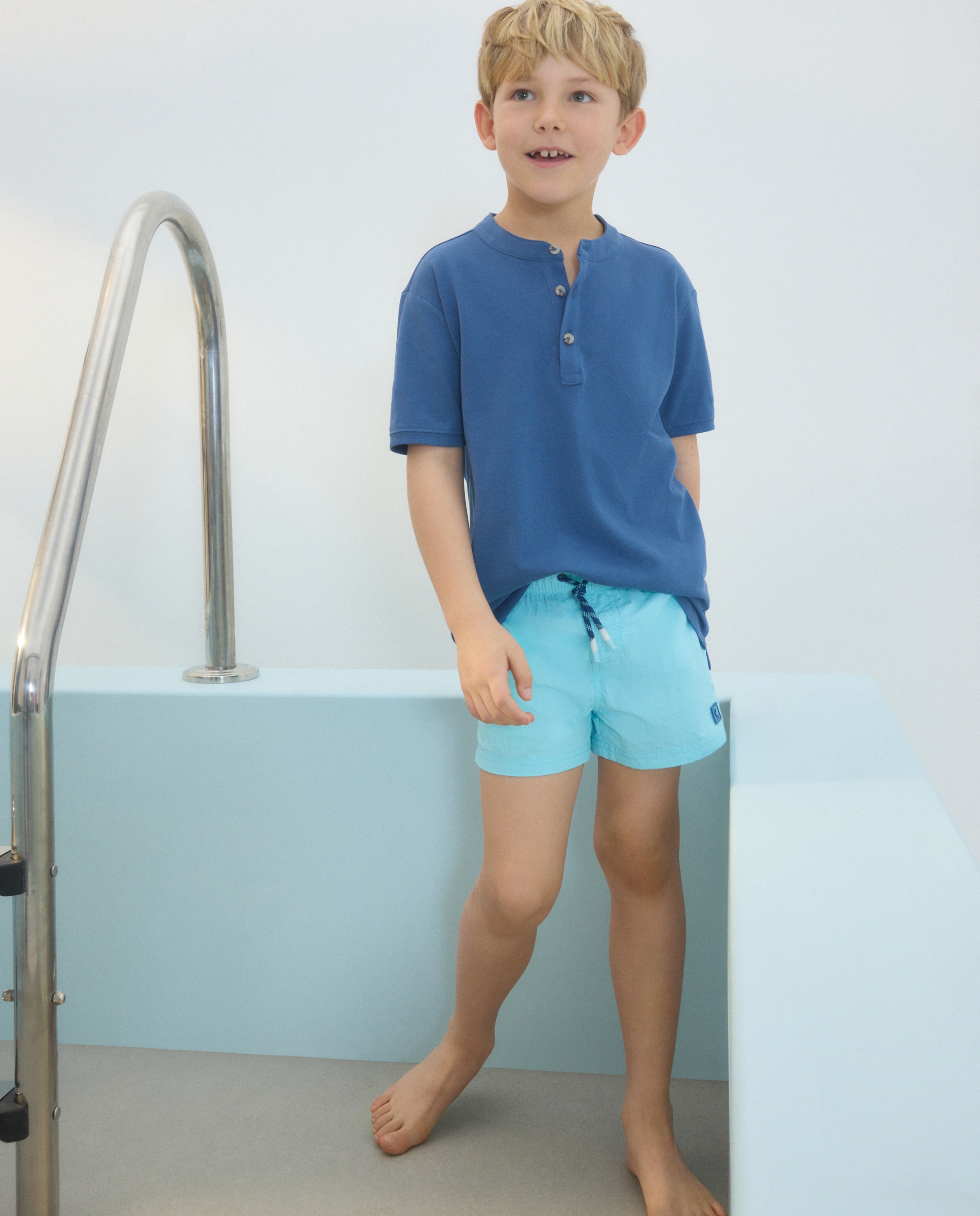 Calções de Banho Básicos Kids El Corte Inglés 582 Verde Água-2