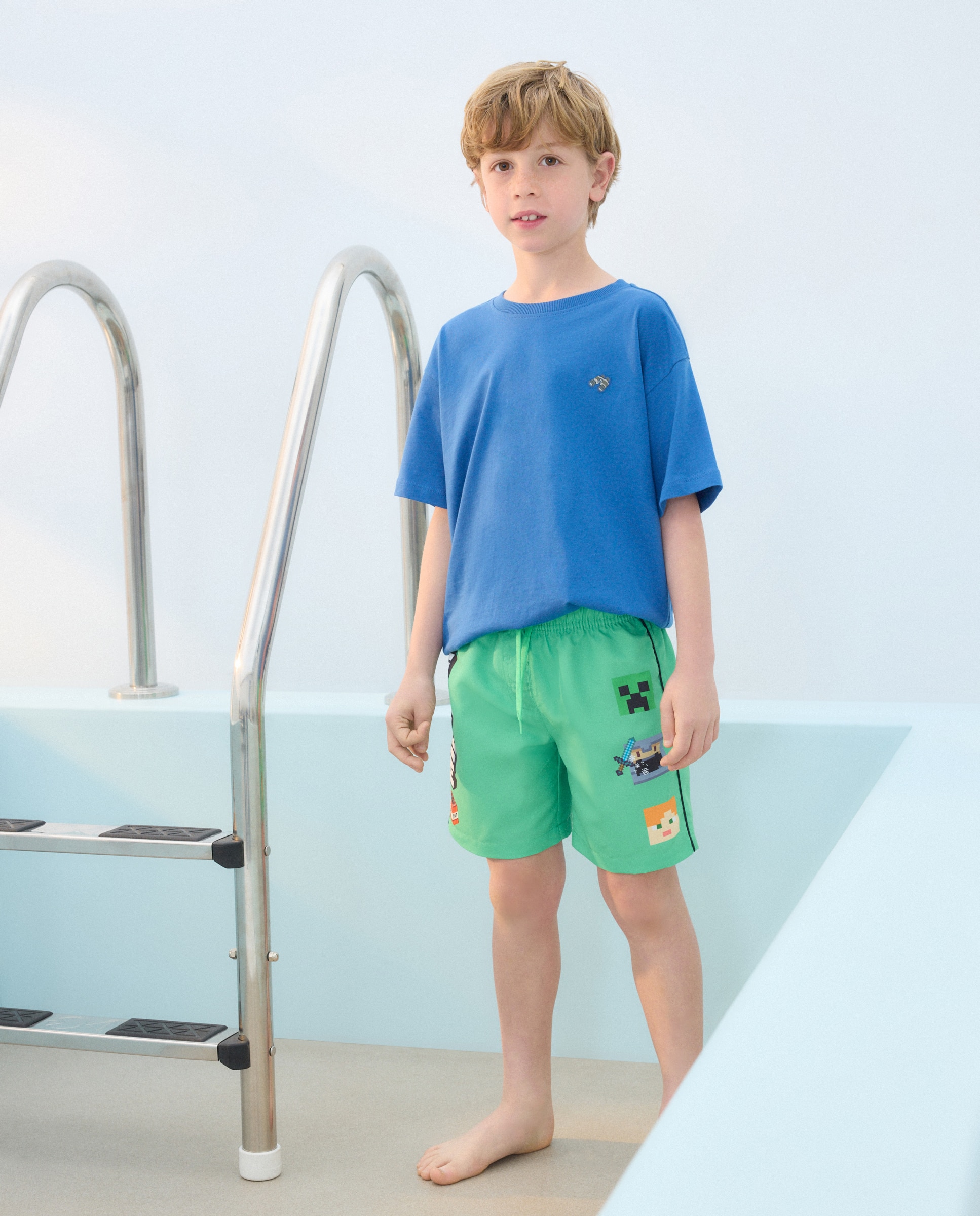 Imagem 0 de Bermudas com Estampado Minecraft