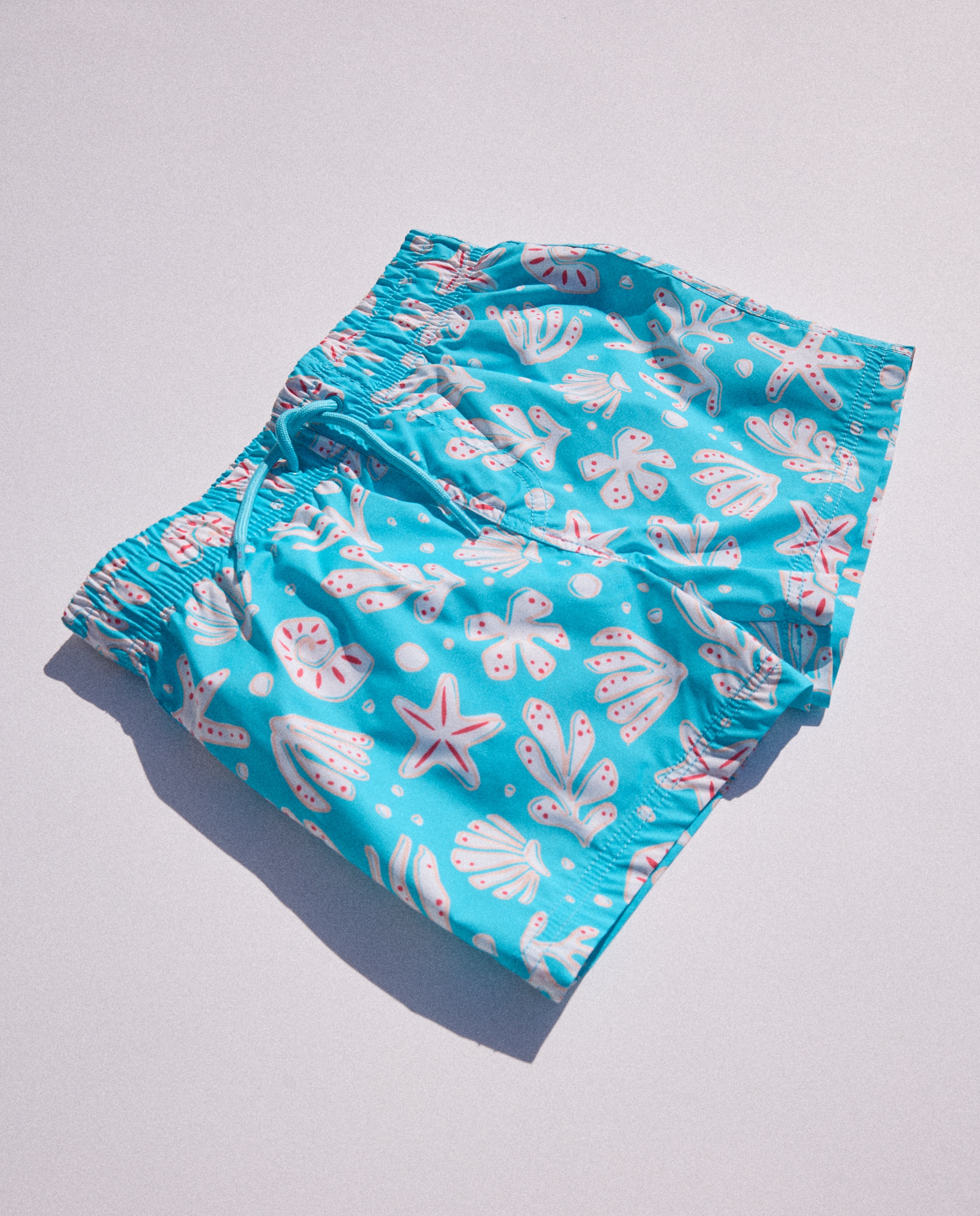 Bermudas às Cores com Conchas de Perfil Verde-4