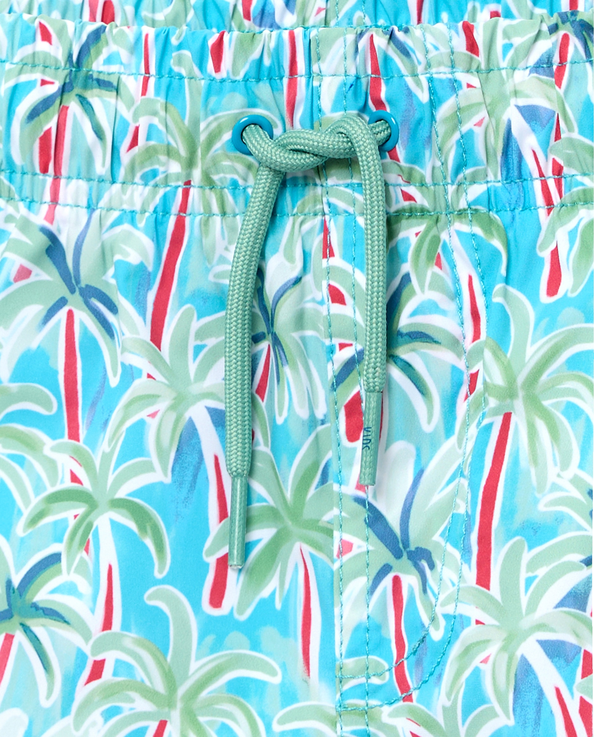 Bermudas Joy com Palmeiras Aquarela Azul-marinho-5