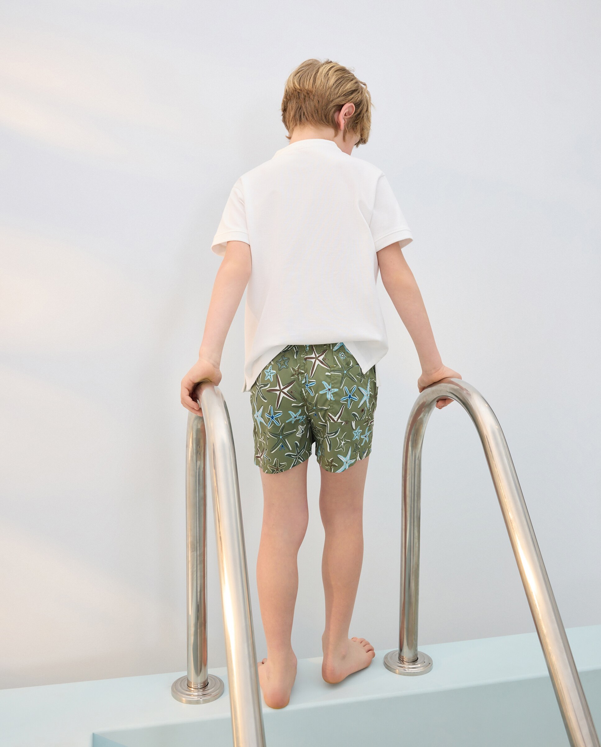Bermudas Joy com Estrelas do Mar - Caqui Kids El Corte Inglés Verde-3