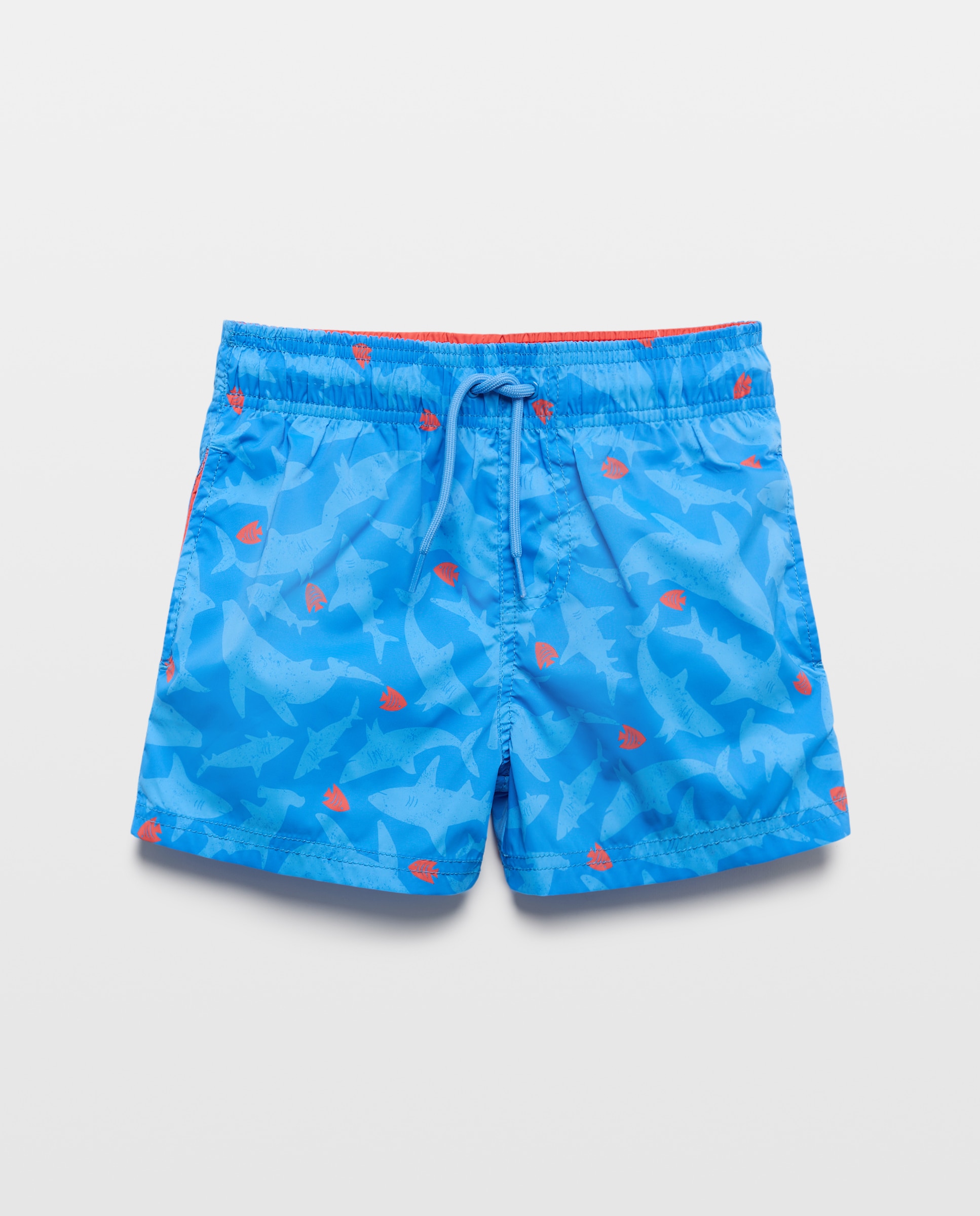 Bañador de algodón bordado de niño - Kids El Corte Inglés - Azul Azul-4