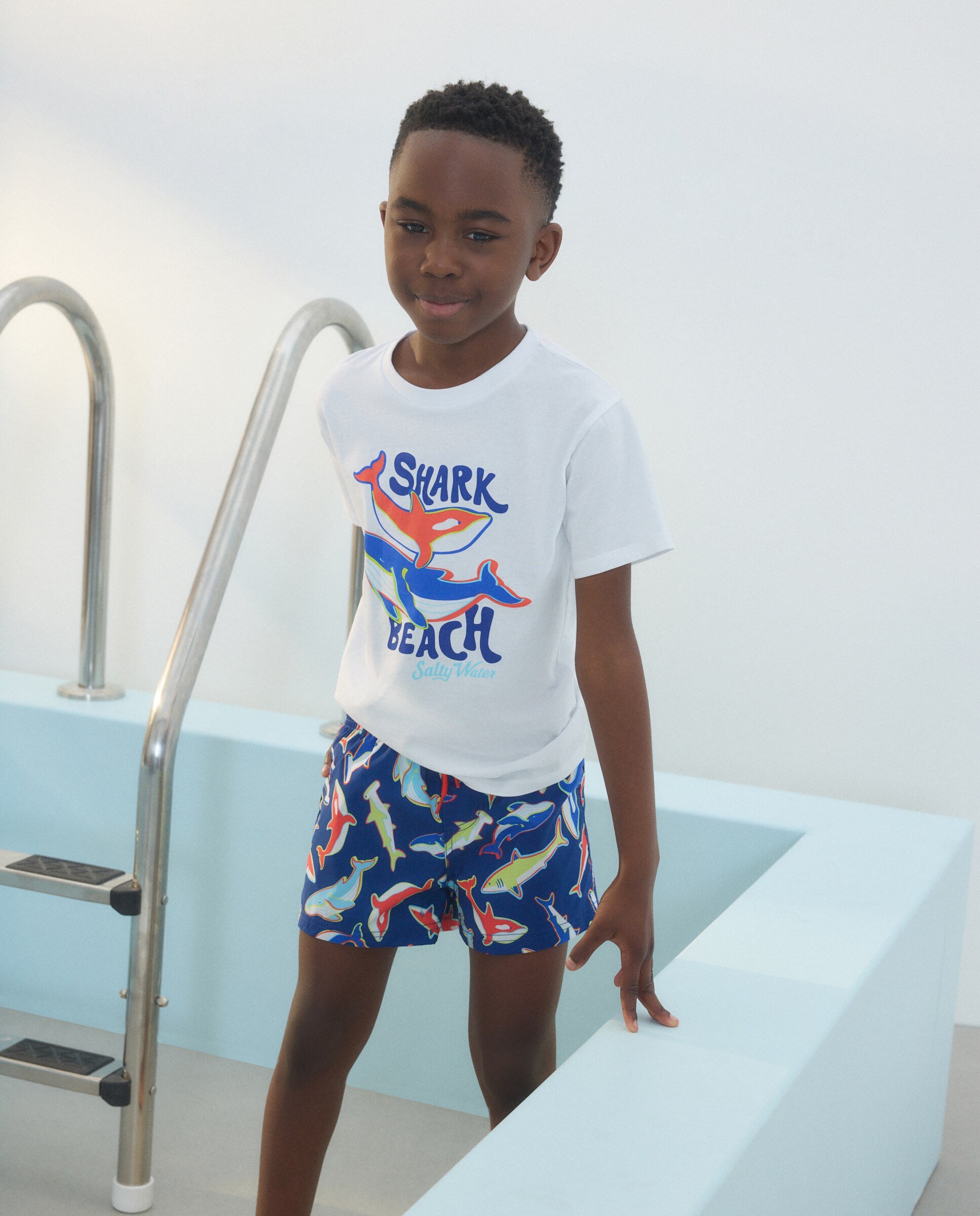 Calções de Banho de Algodão Bordado Kids El Corte Inglés Azul-2