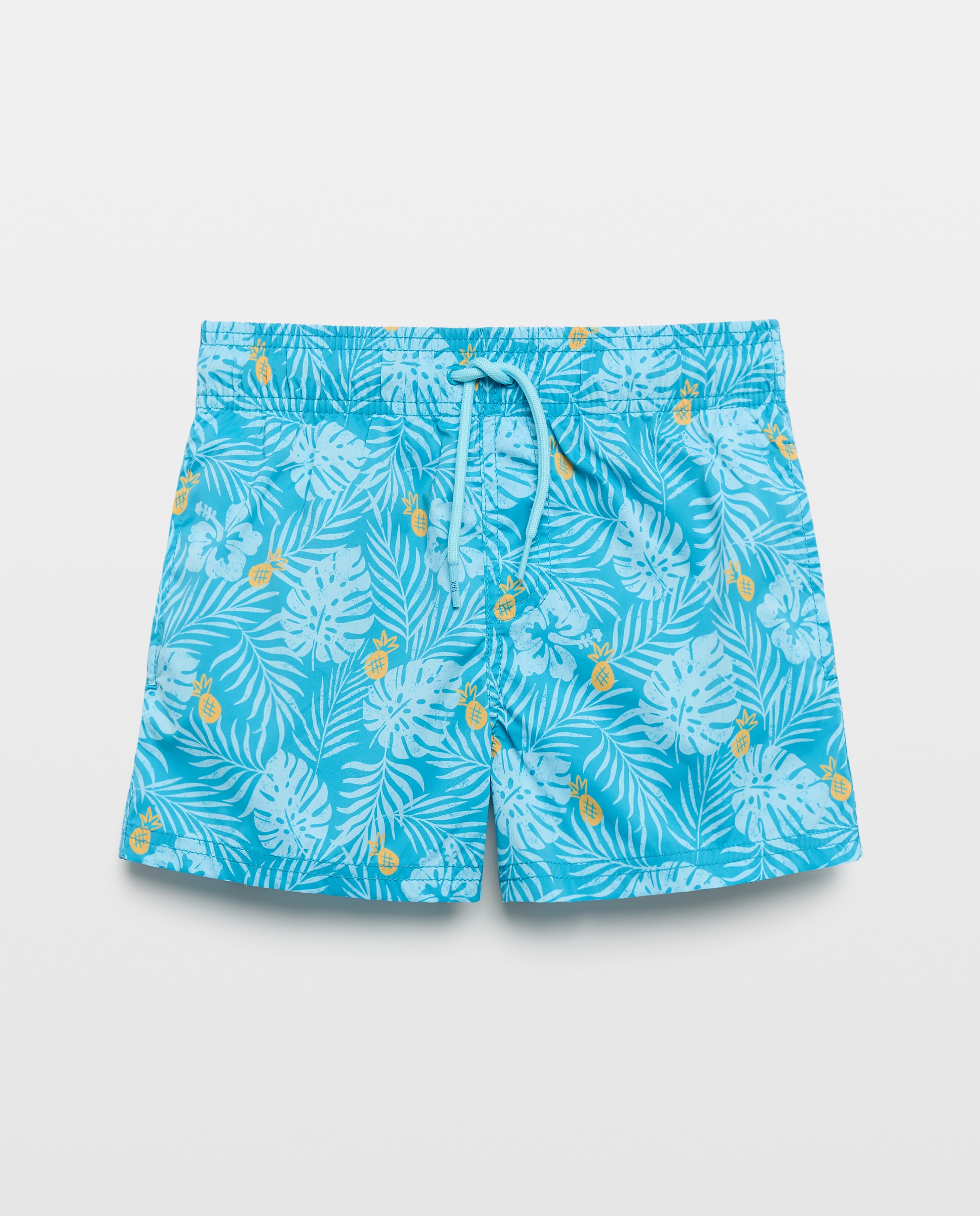 Calções de Banho com Estampado Verde-4