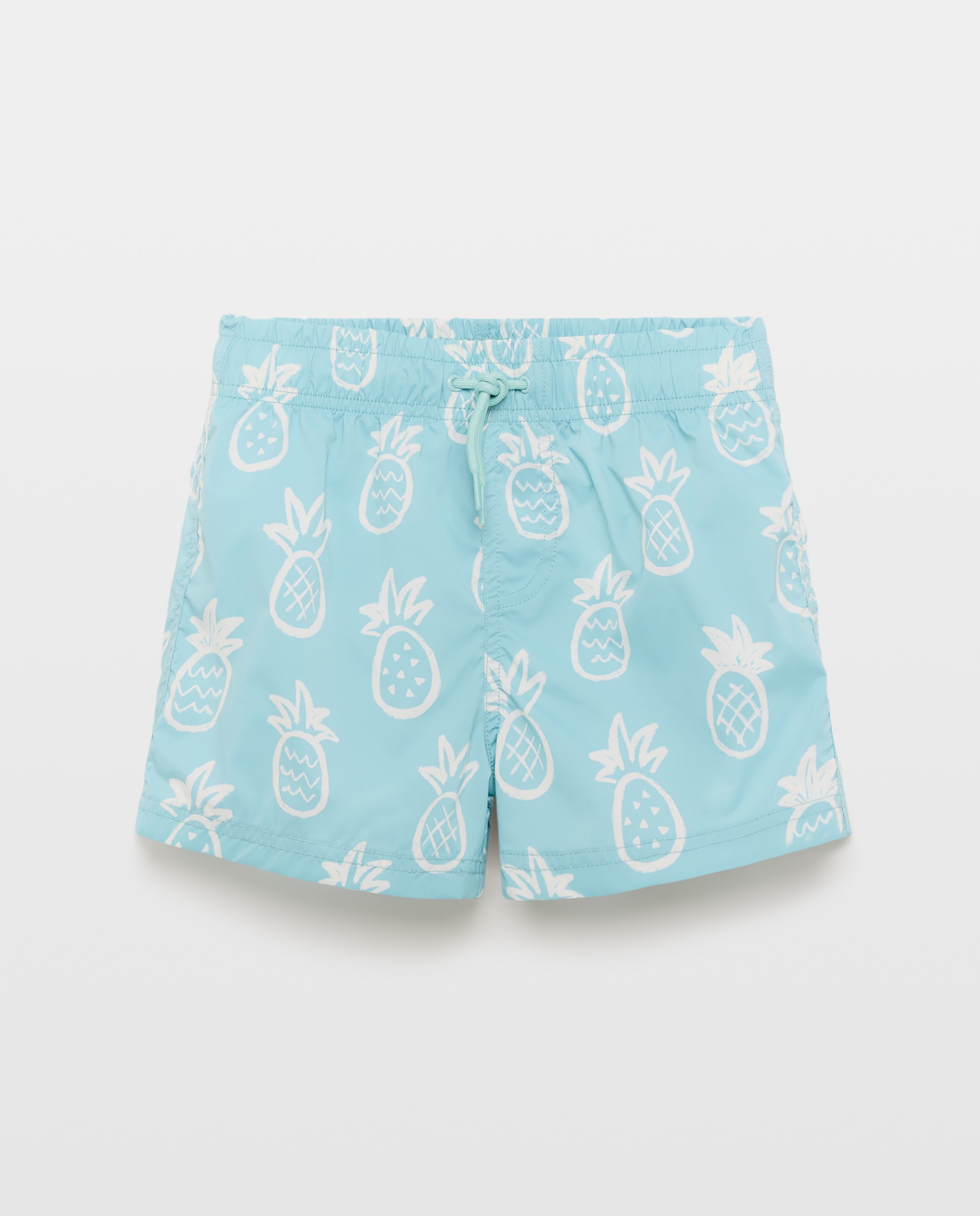 Calções de Banho com Estampado Verde-4
