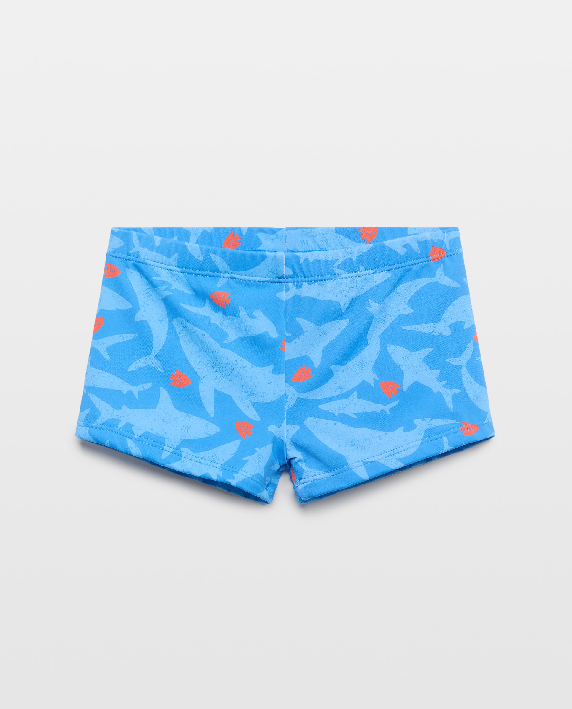 Calções de Banho Bicolor com Fantasia Azul-4