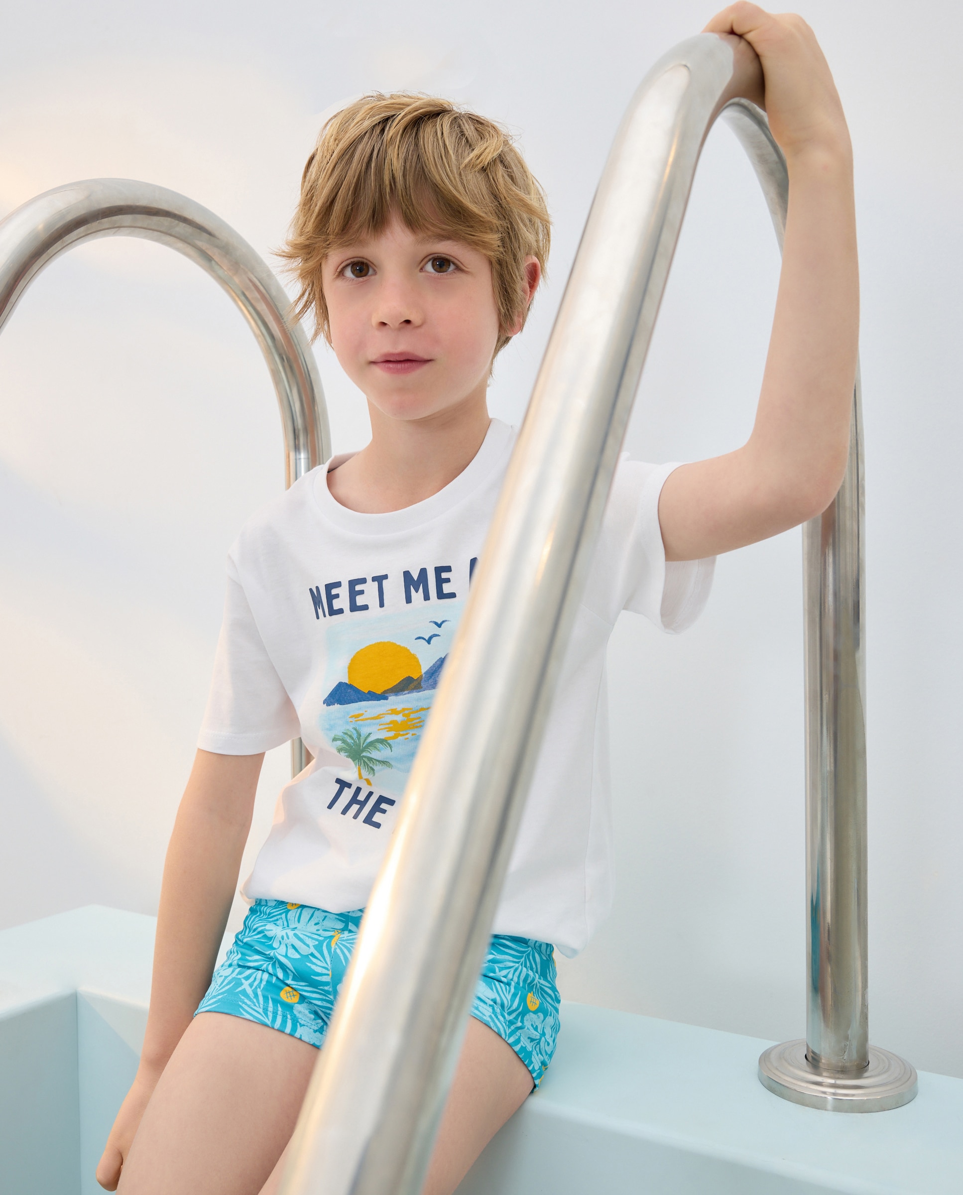 Calções de Banho com Estampado Kids El Corte Inglés Verde-1
