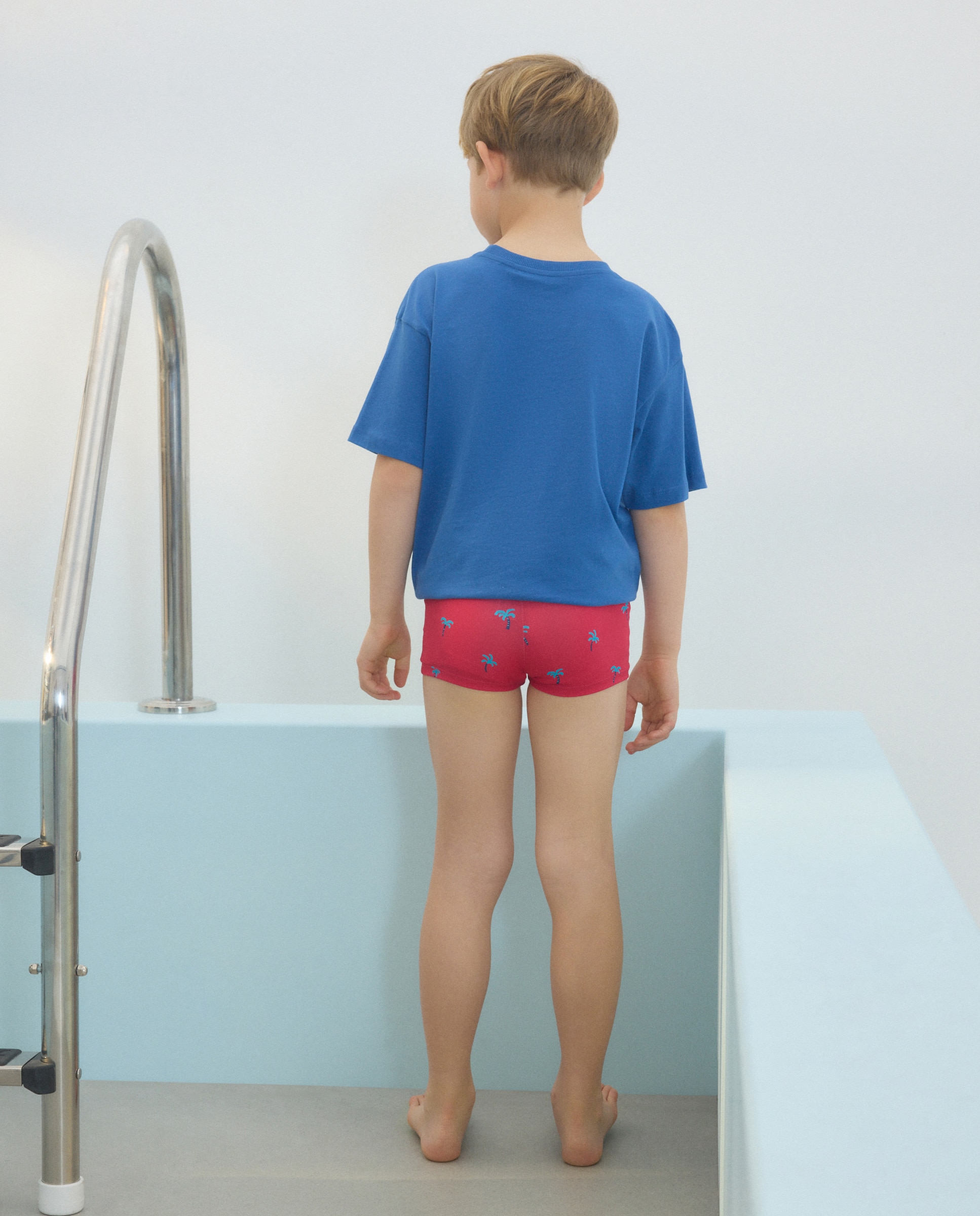 Calções de Banho com Estampado Kids El Corte Inglés Vermelho-3