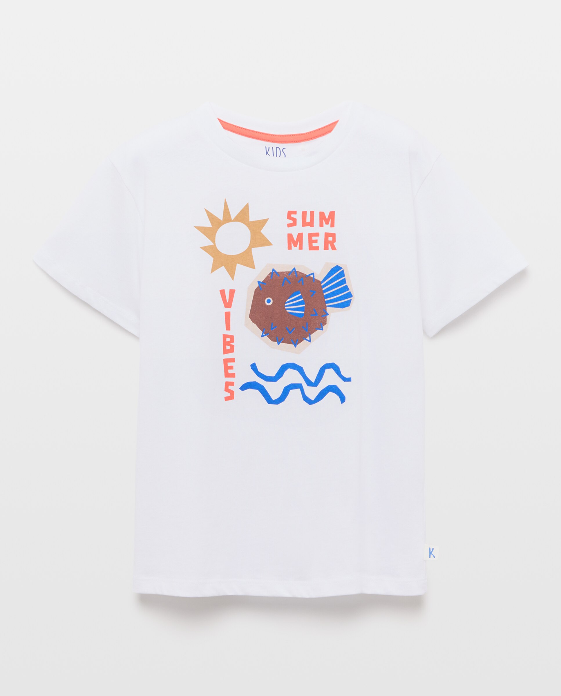T-shirt de Algodão Joy Peixes de Perfil Kids El Corte Inglés Branco-4