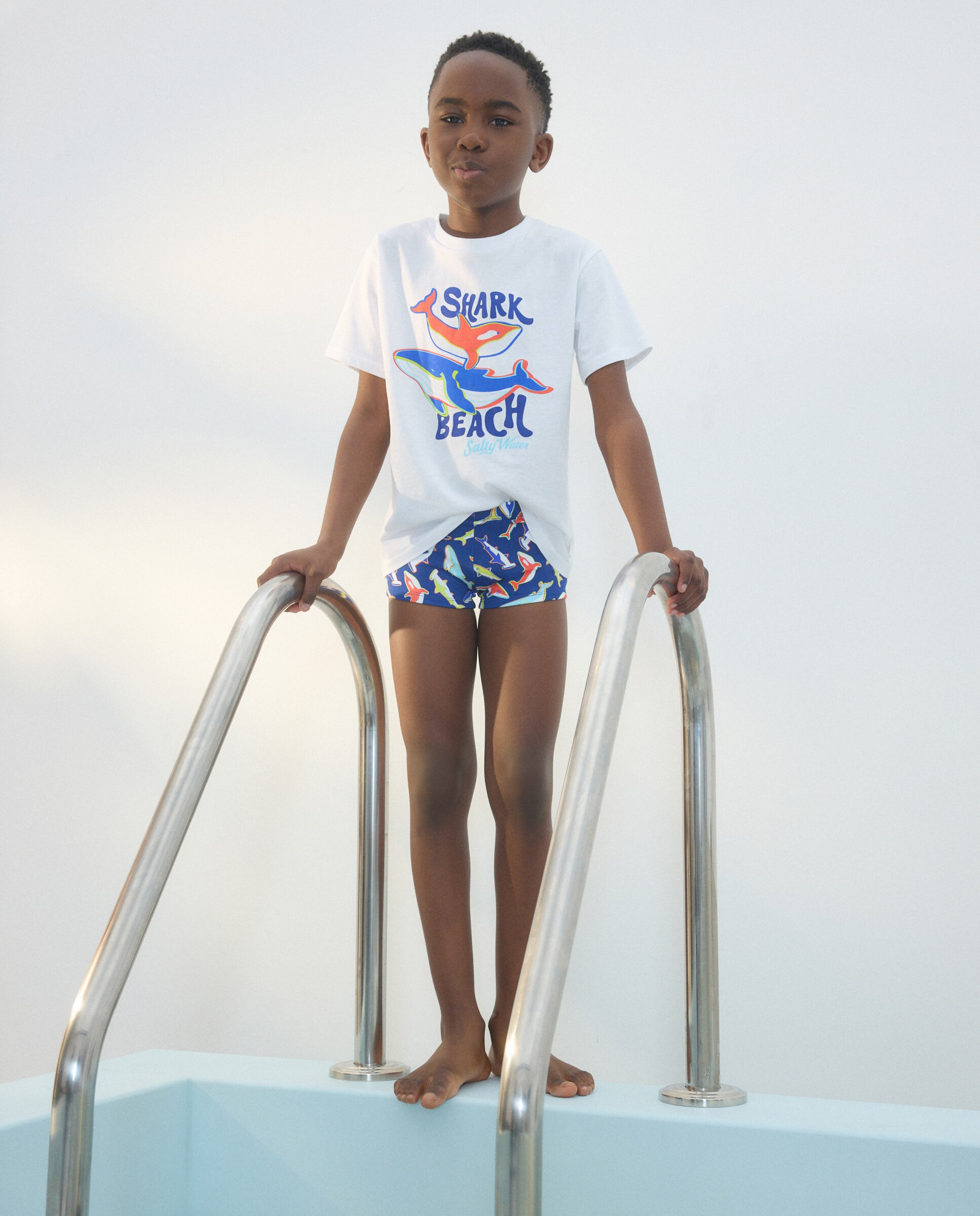 T-shirt de Algodão Joy Vários Tubarões Kids El Corte Inglés Branco-2