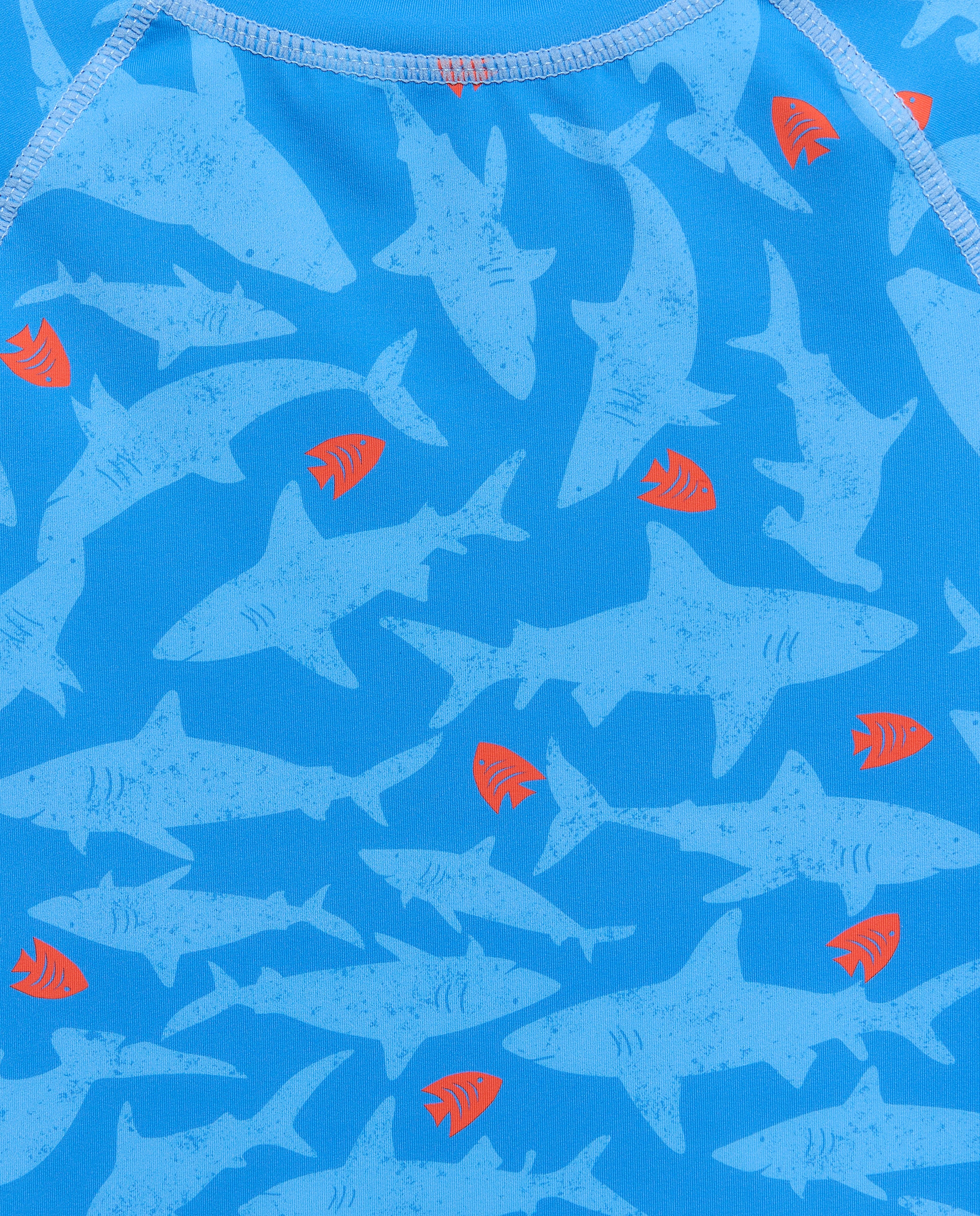 T-shirt de Banho UPF50+ Estampada Azul-5