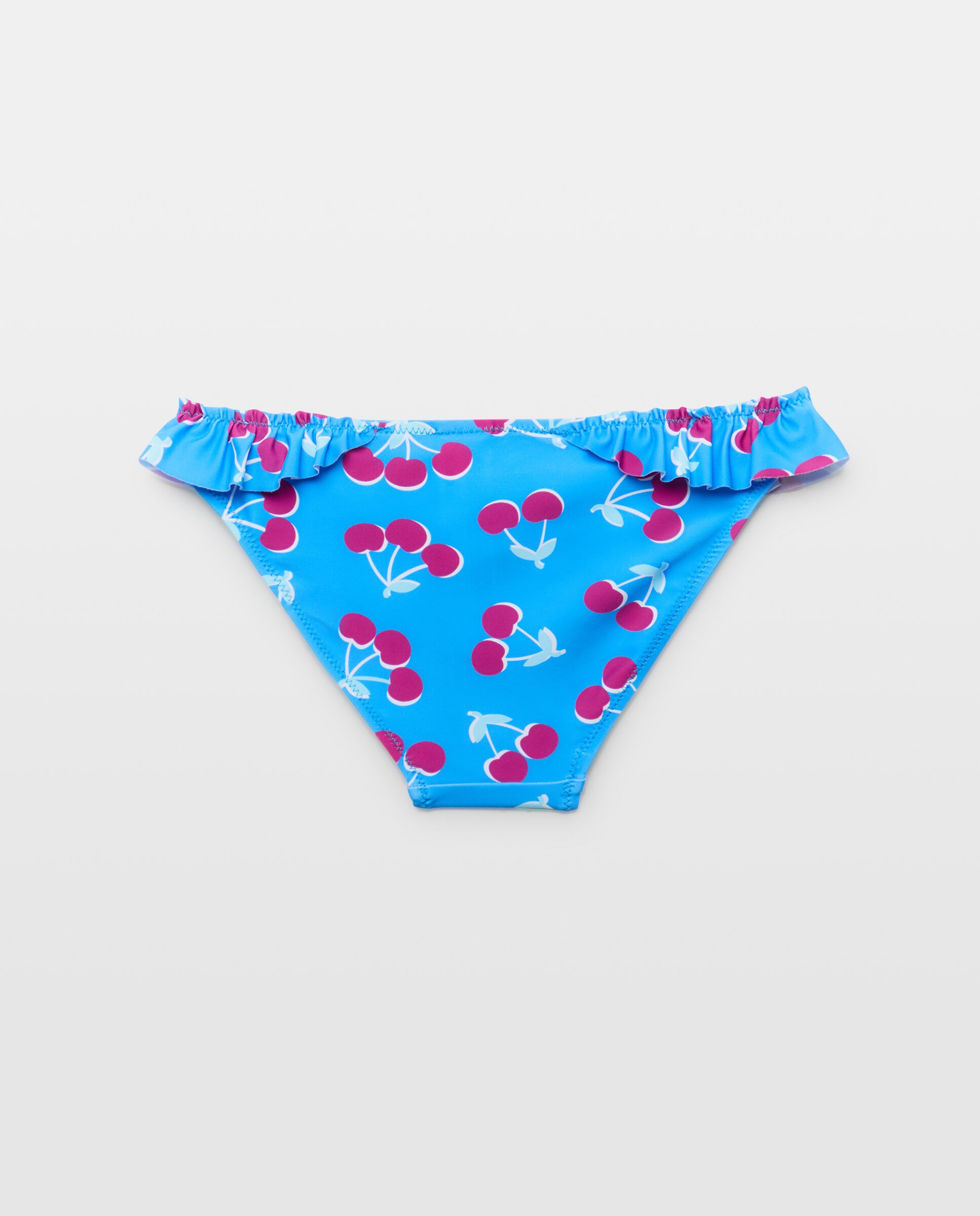 Cueca de Banho com All Over Print de Cerejas e Folhos Kids El Corte Inglés Azul-marinho-2