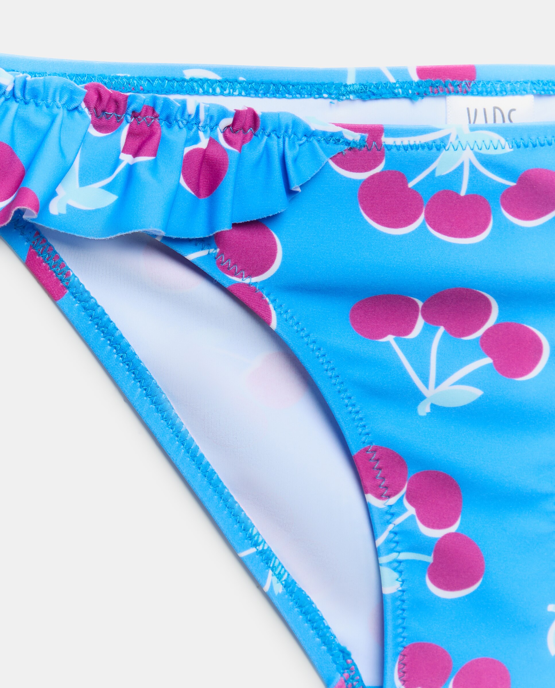 Cueca de Banho com All Over Print de Cerejas e Folhos Kids El Corte Inglés Azul-marinho-3