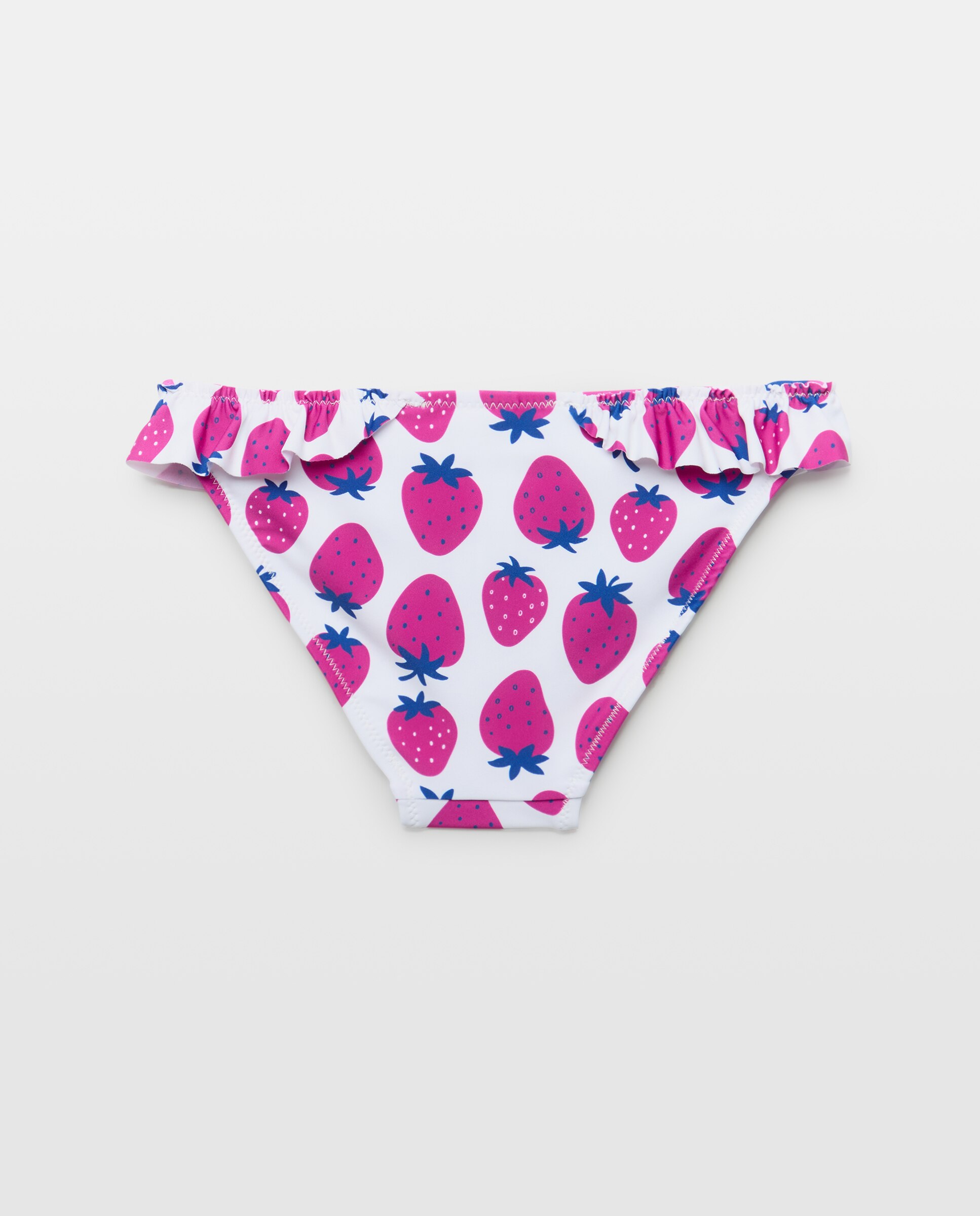 Cueca de Banho com All Over Print de Morangos e Folhos Kids El Corte Inglés Rosa-2