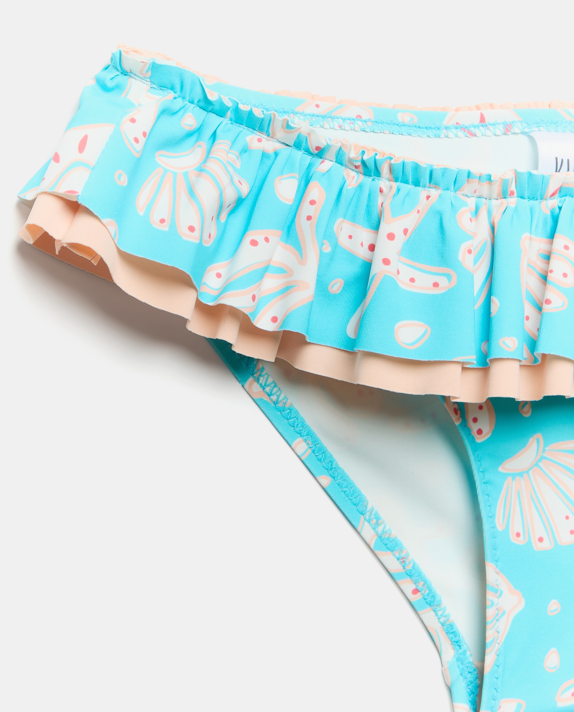 Cueca de Banho às Cores com Conchas de Perfil Verde-3