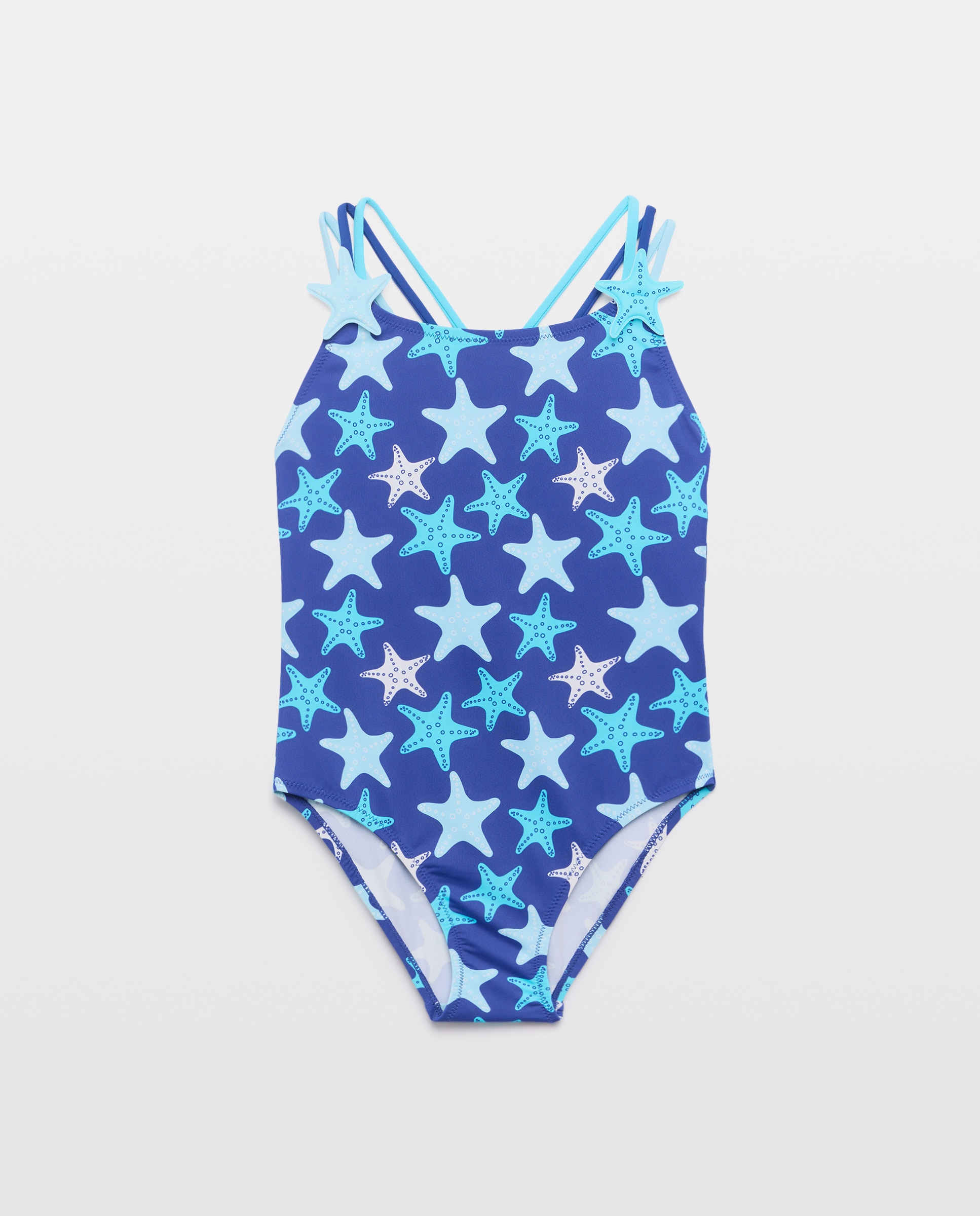 Fato de Banho com Estampado de Estrelas-do-Mar Kids El Corte Inglés Azul-4