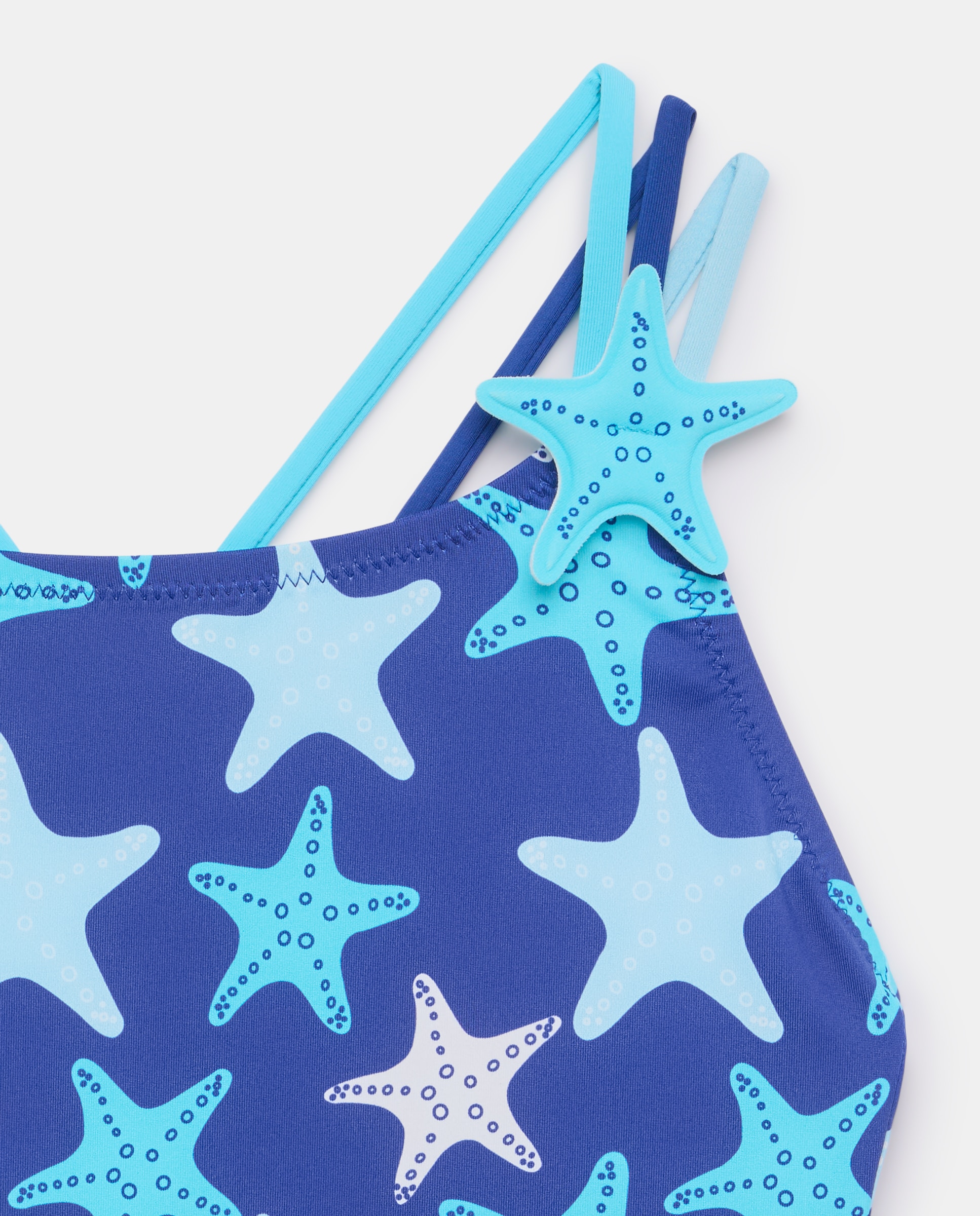 Fato de Banho com Estampado de Estrelas-do-Mar Kids El Corte Inglés Azul-6