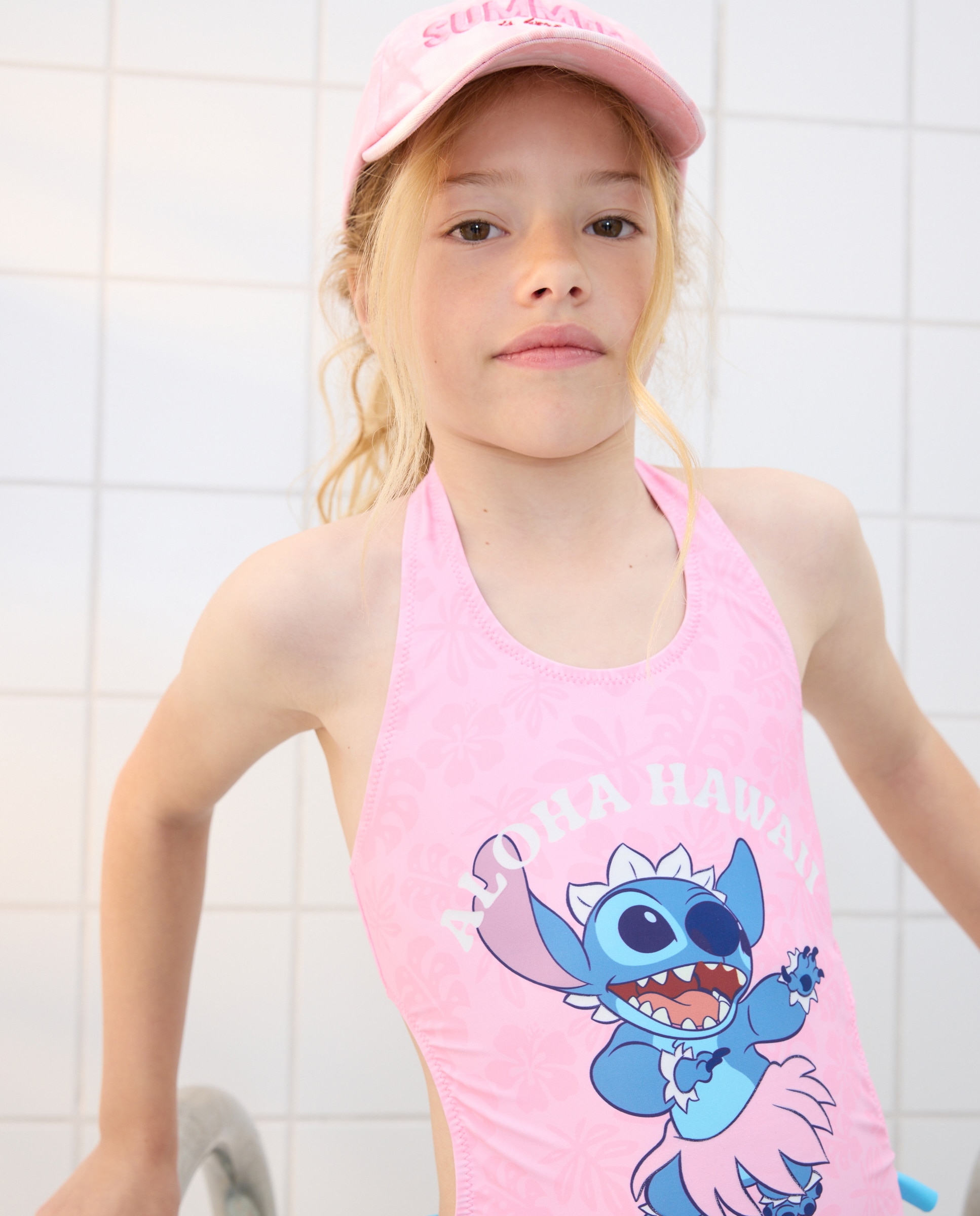 Fato de Banho da Licença Stitch Kids El Corte Inglés Rosa-2