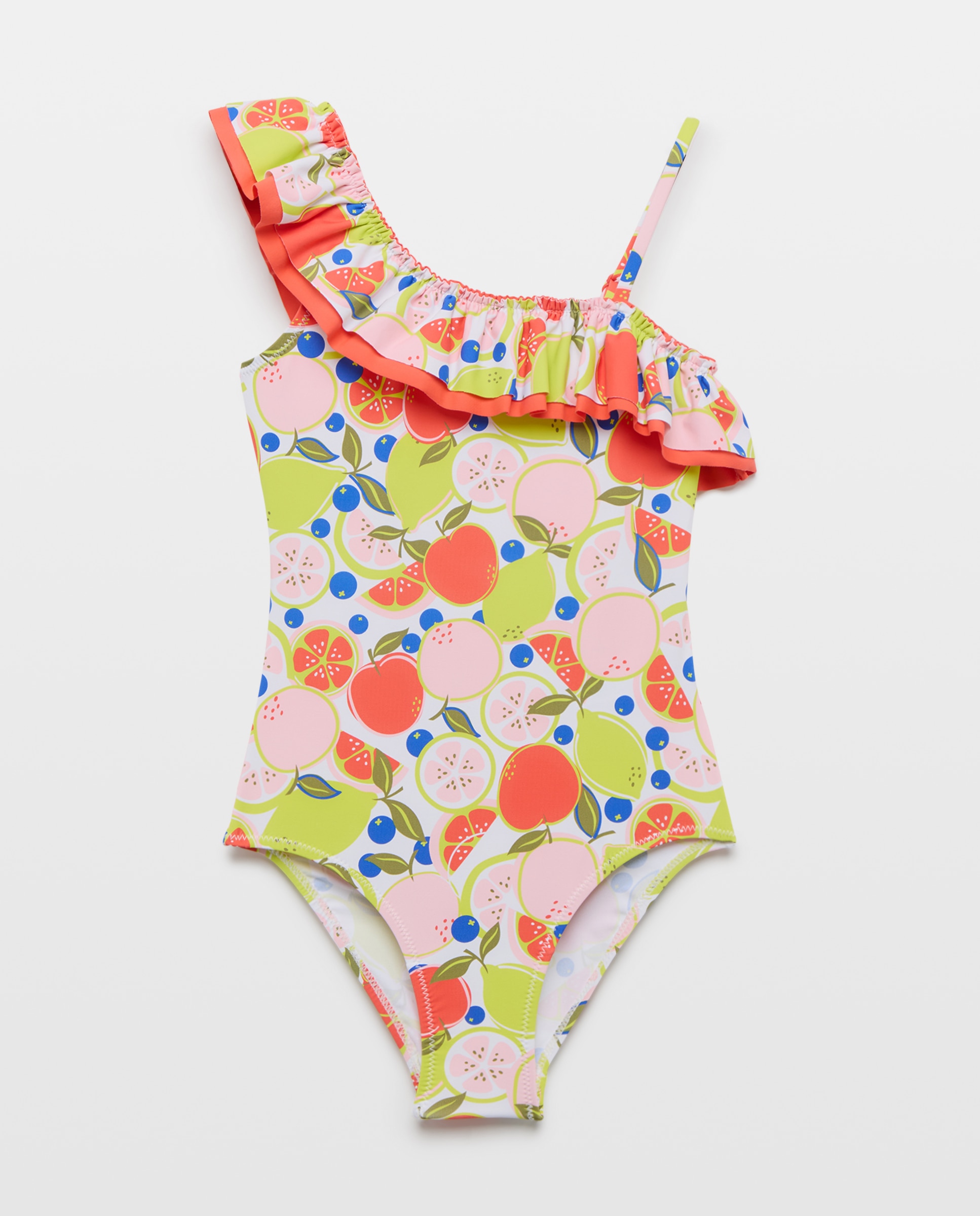 Imagem 0 de Fato de Banho às Cores Assimétrico com Frutas