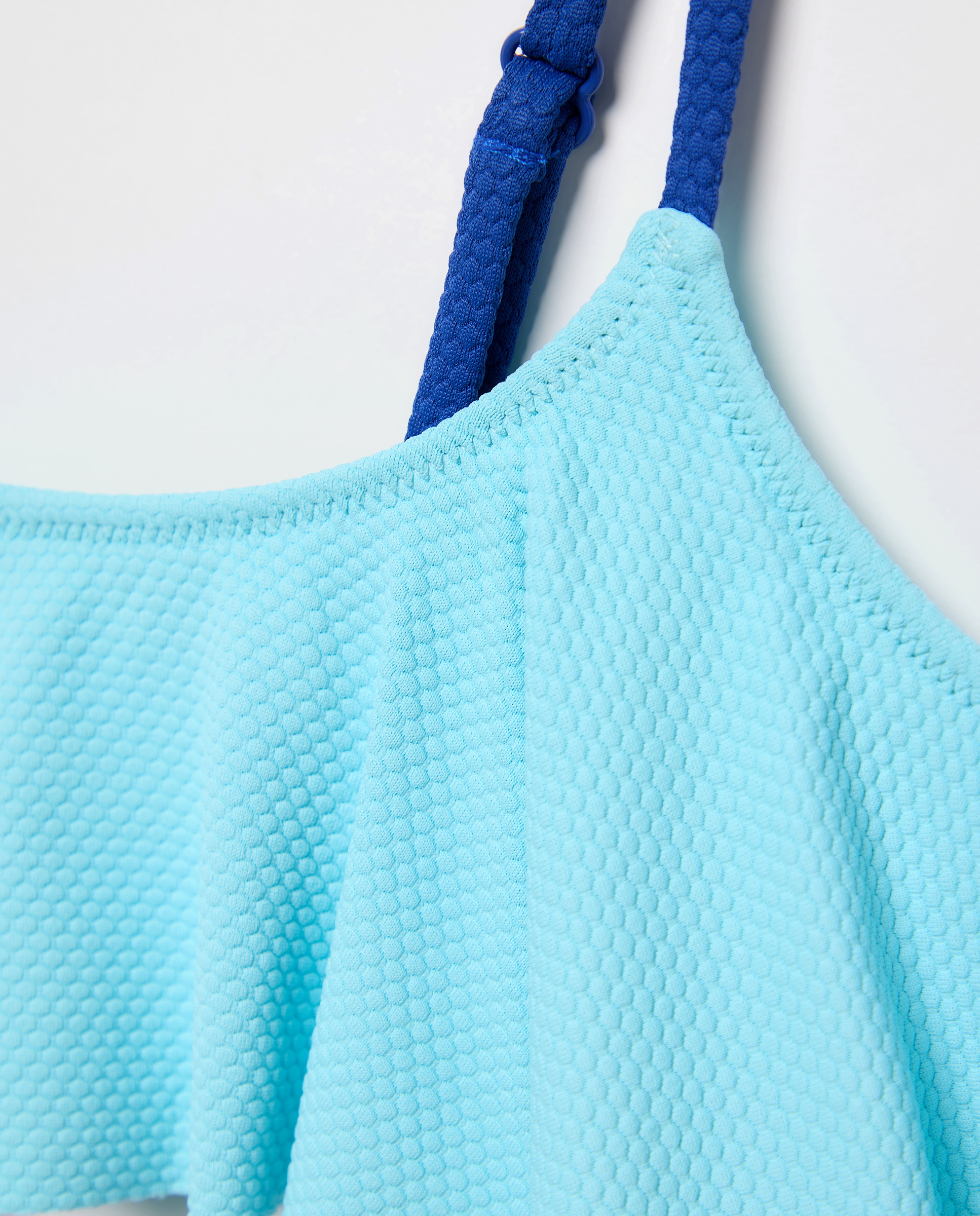 Bikini liso con volante de niña - Kids El Corte Inglés - 450 Turquesa 450 Turquesa-5
